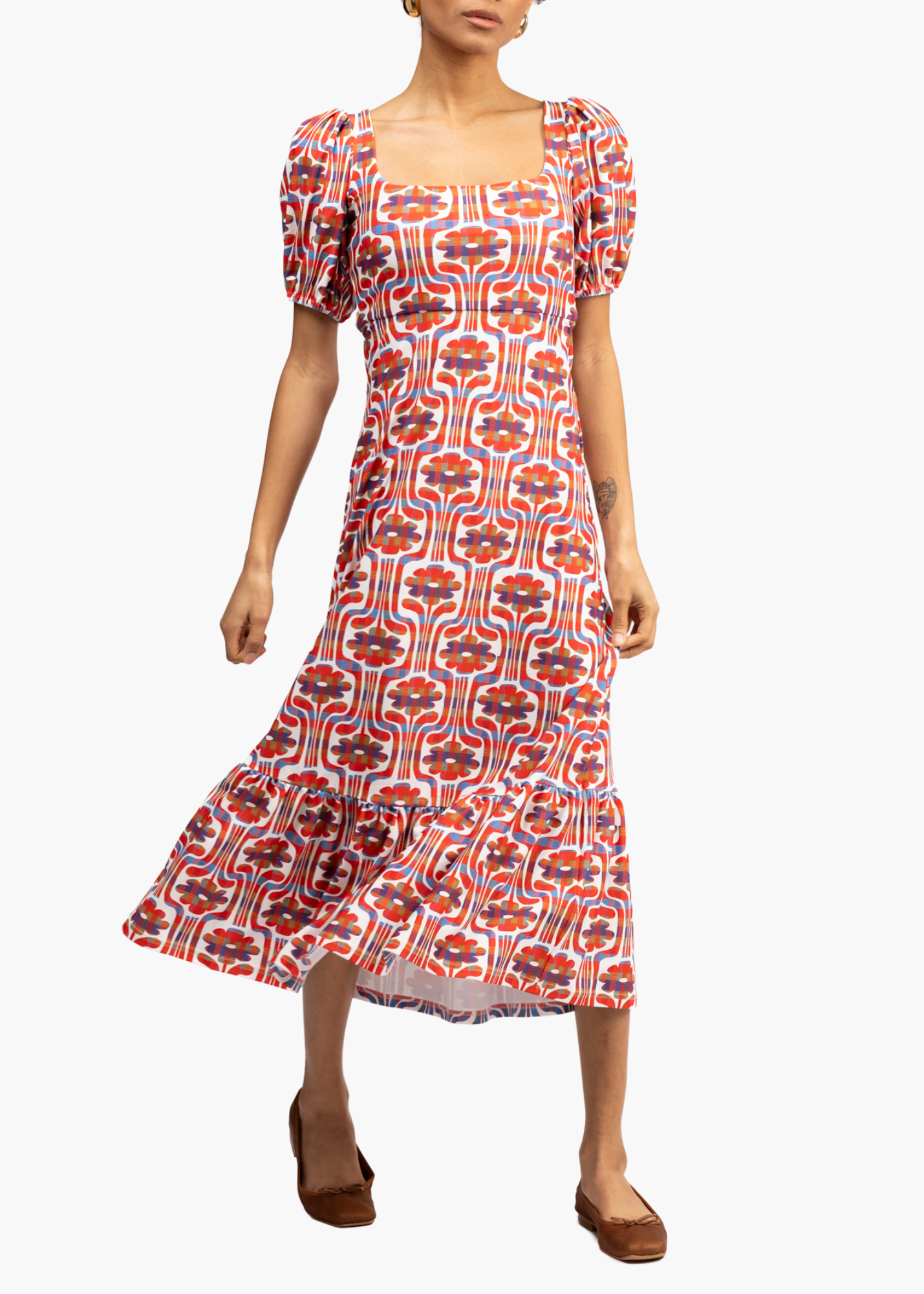 Lucy Dress in Plaid Daisy