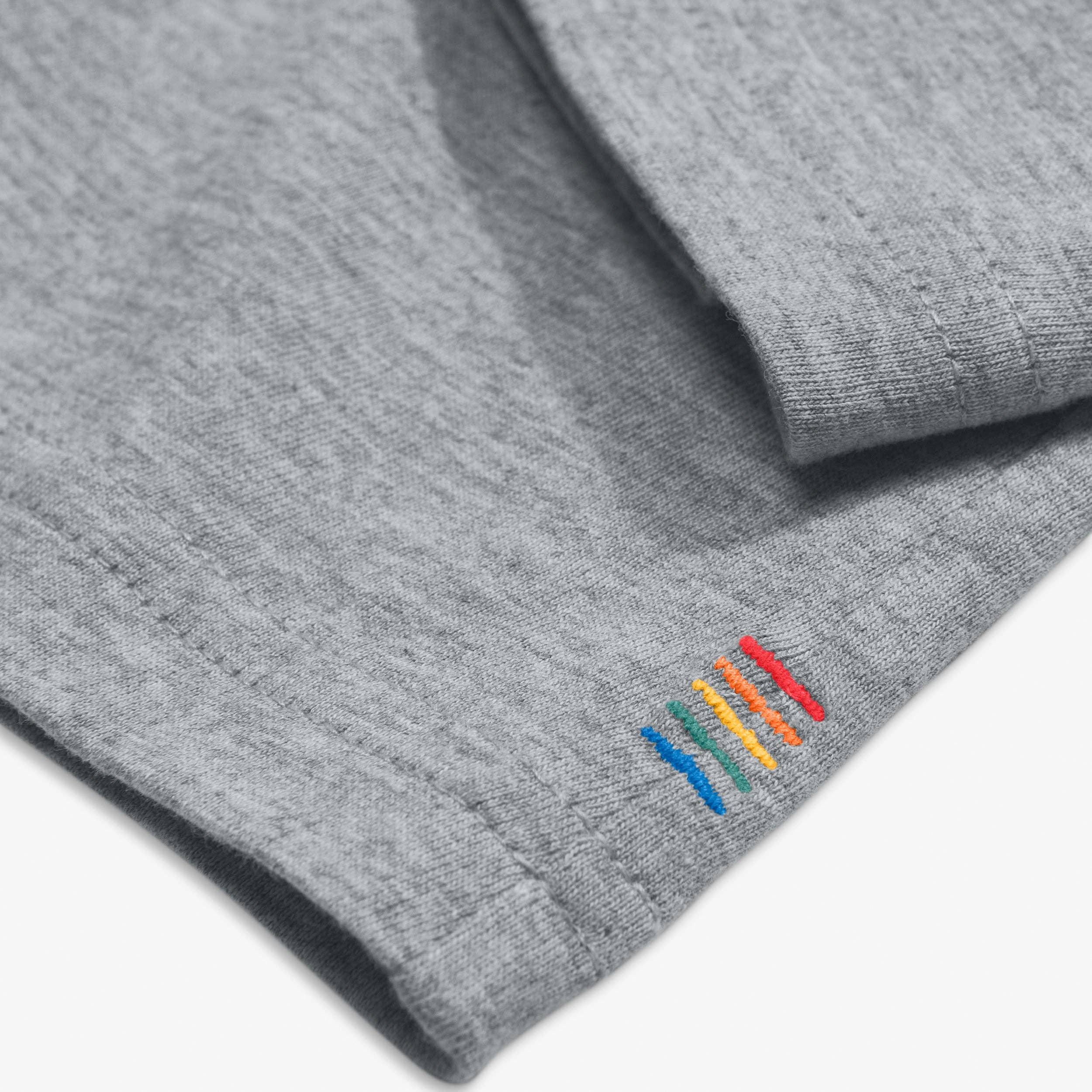 Long Sleeve Everyday Cotton Tee in Heathered Grey