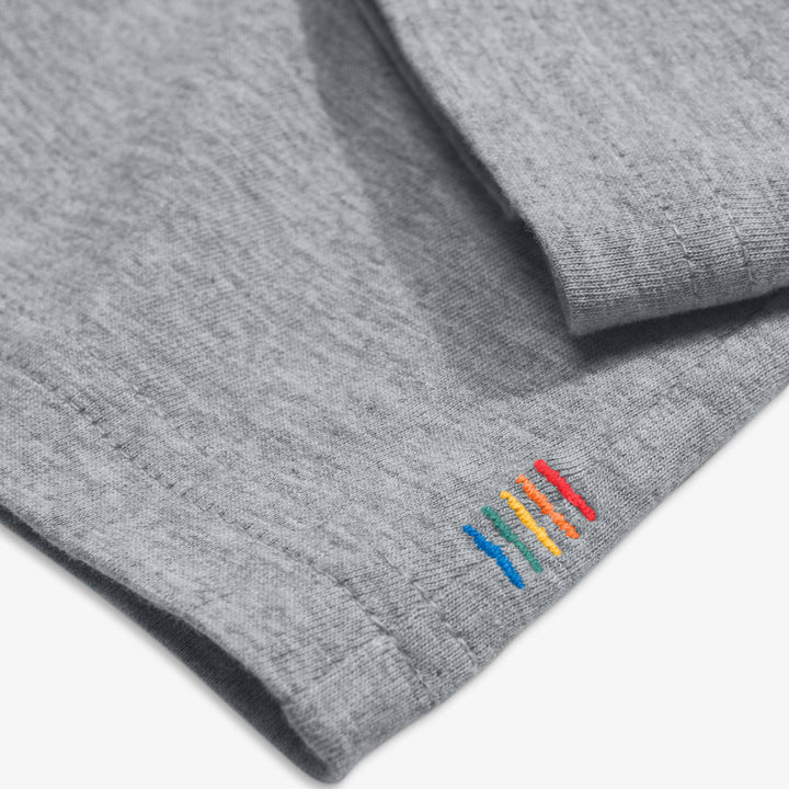 Long Sleeve Everyday Cotton Tee in Heathered Grey
