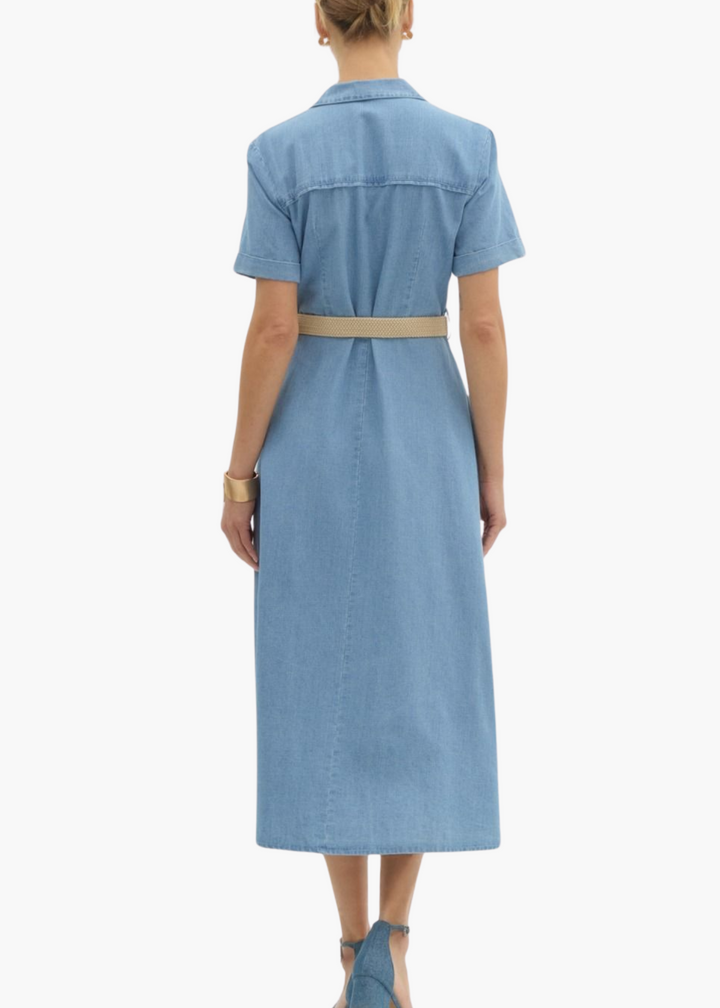 Daisy Midi Dress in Denim