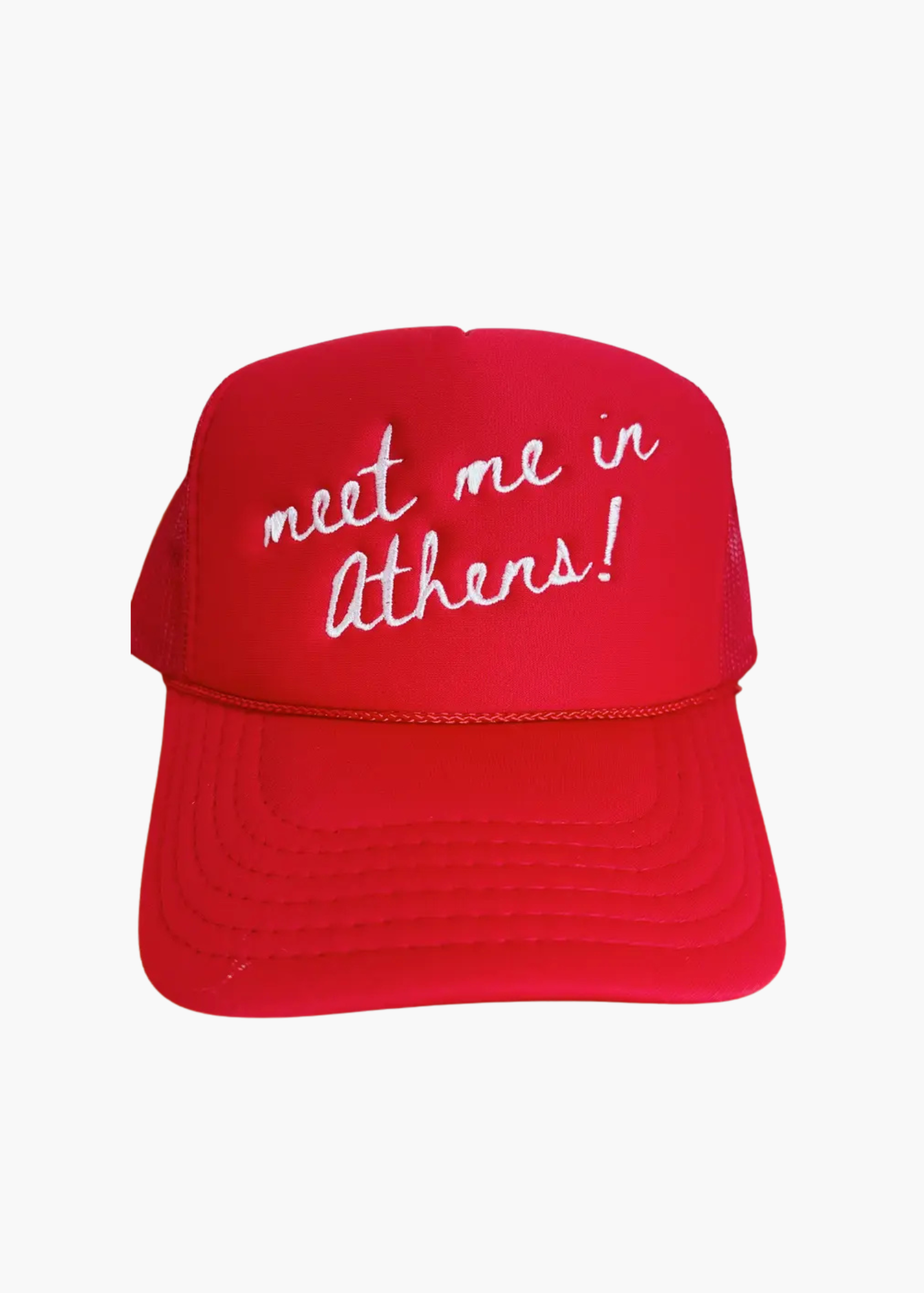 Foam Trucker Hat in Red Athens