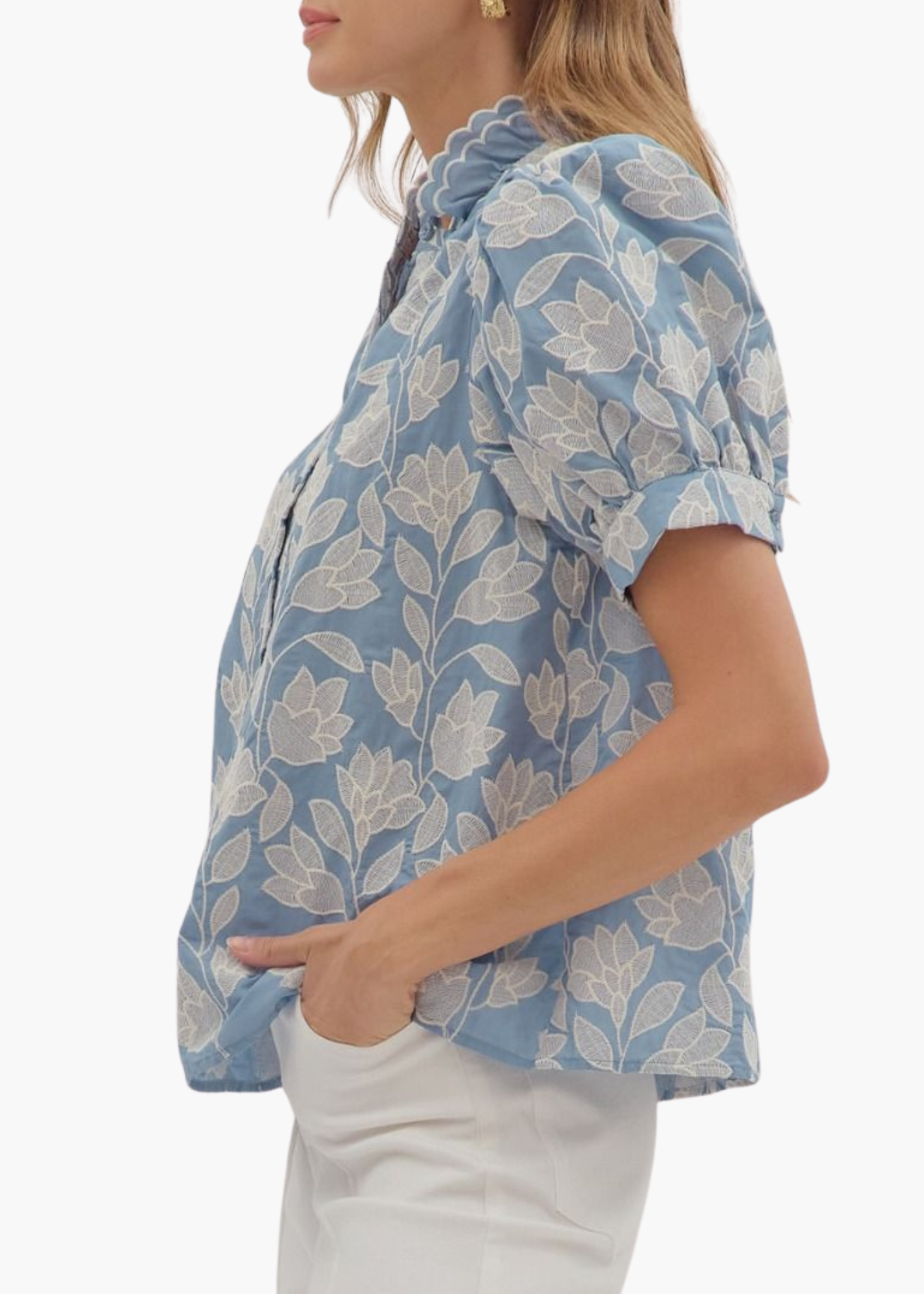 Bethany Top in Chambray