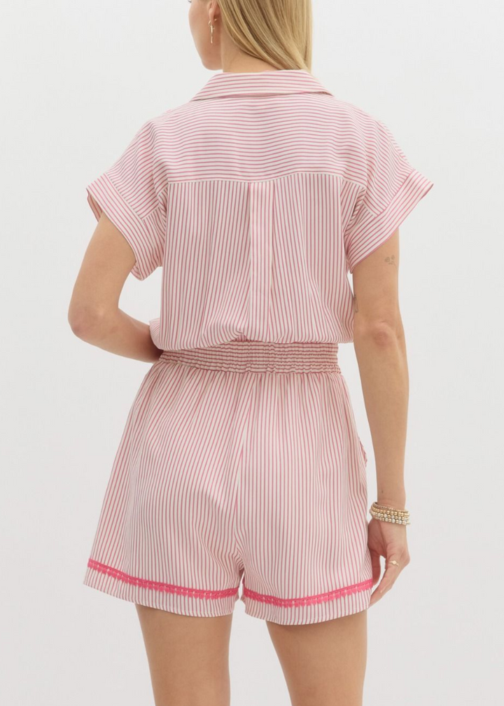 Shelby Romper in Pink
