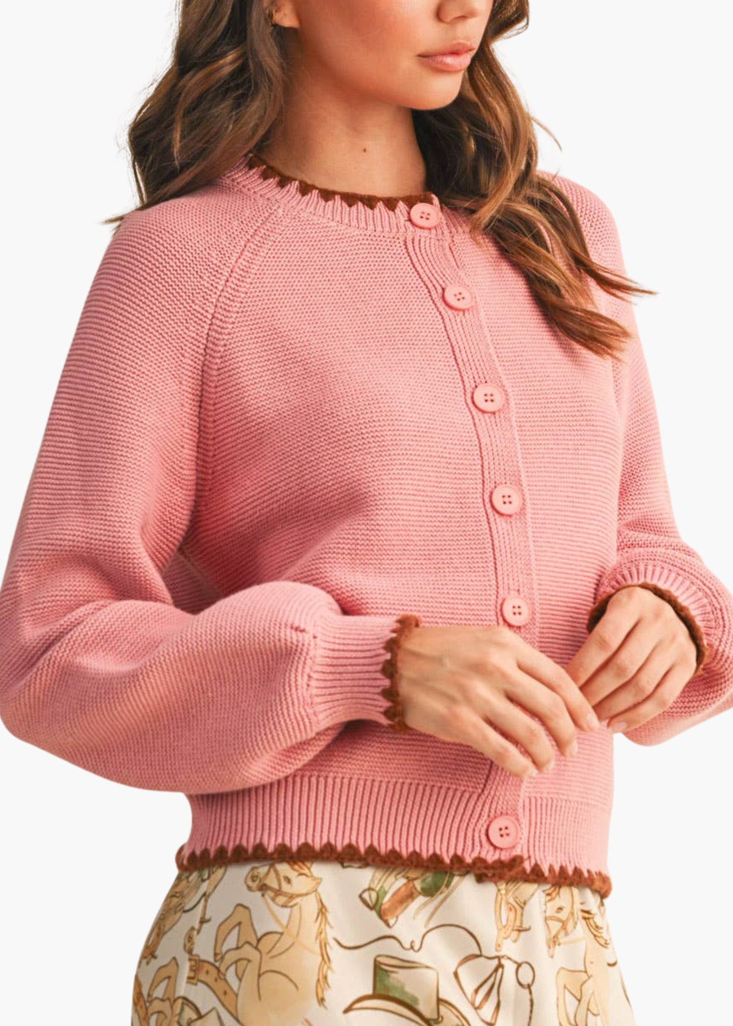 Mila Cardigan in Dusty Pink