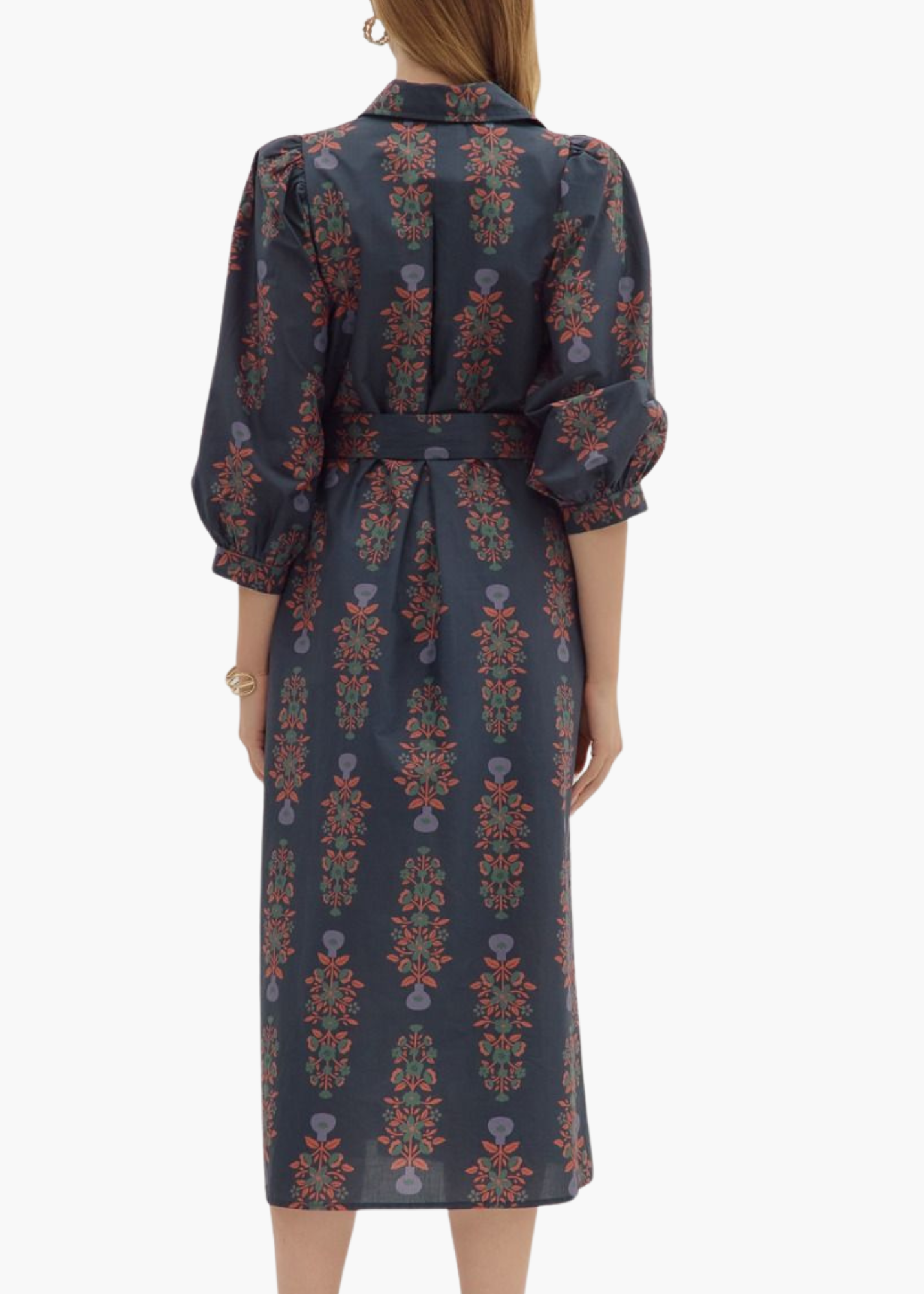 Rory Midi Dress in Navy