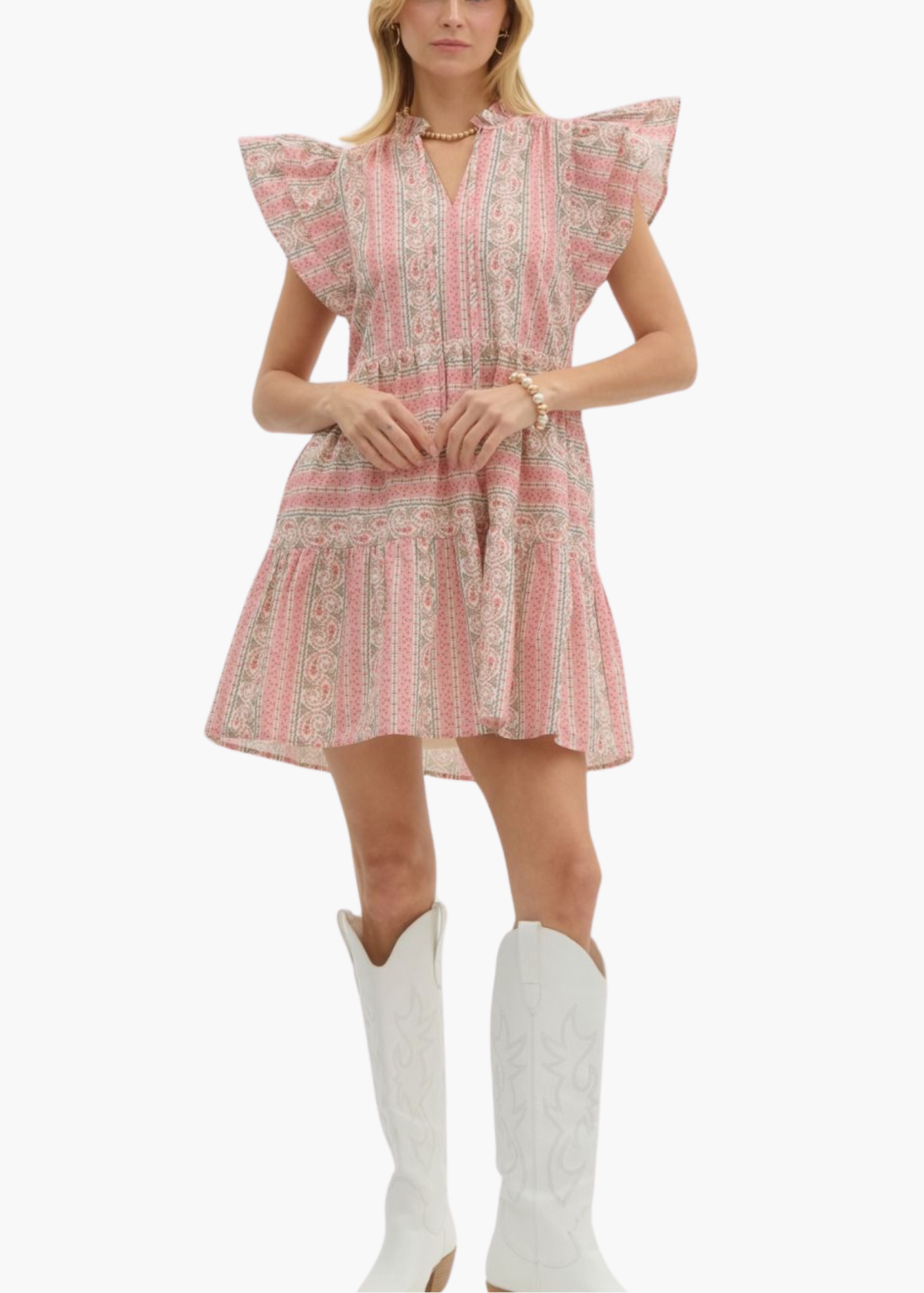 Macy Mini Dress in Pink