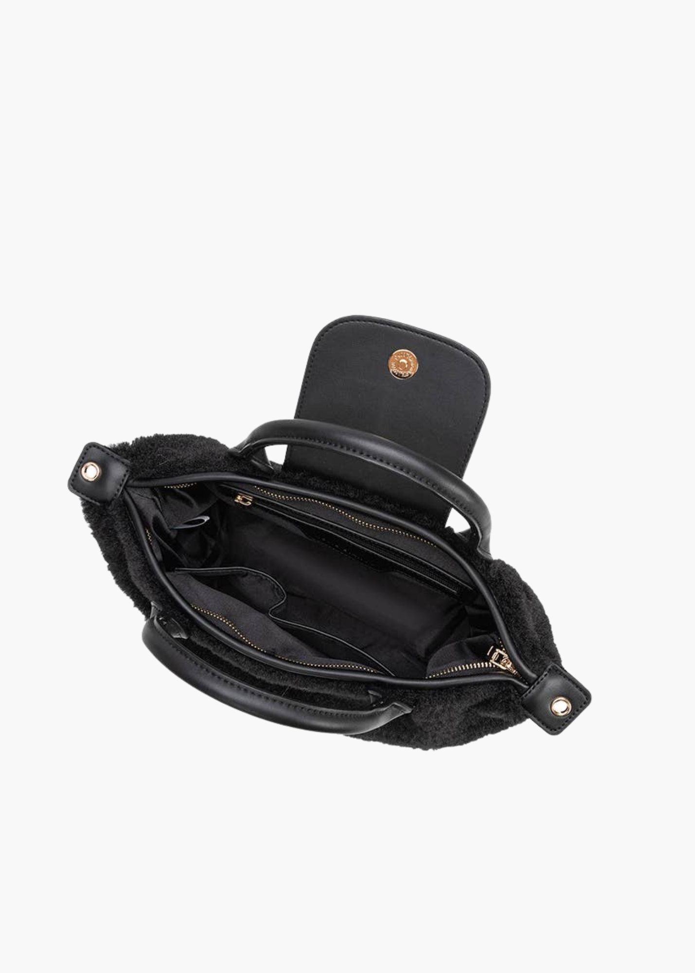 Winnie Sherpa Bag in Black