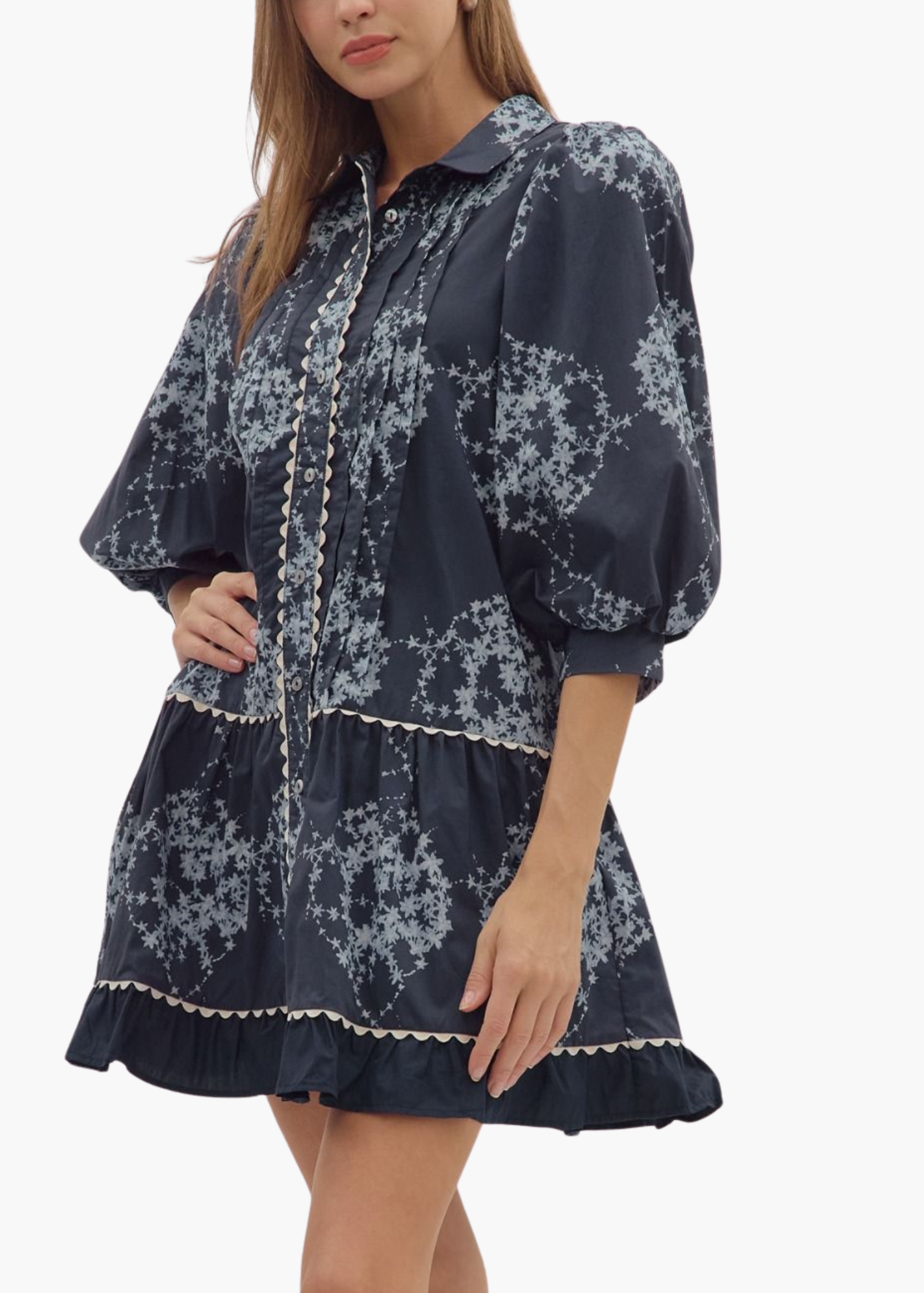 Marion Mini Dress in Navy