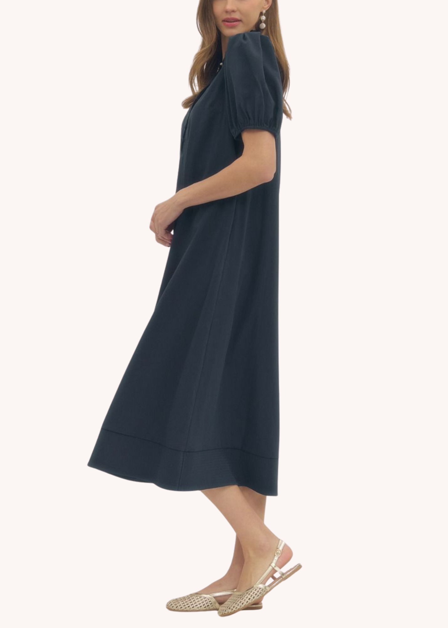 Maisie Midi Dress in Navy