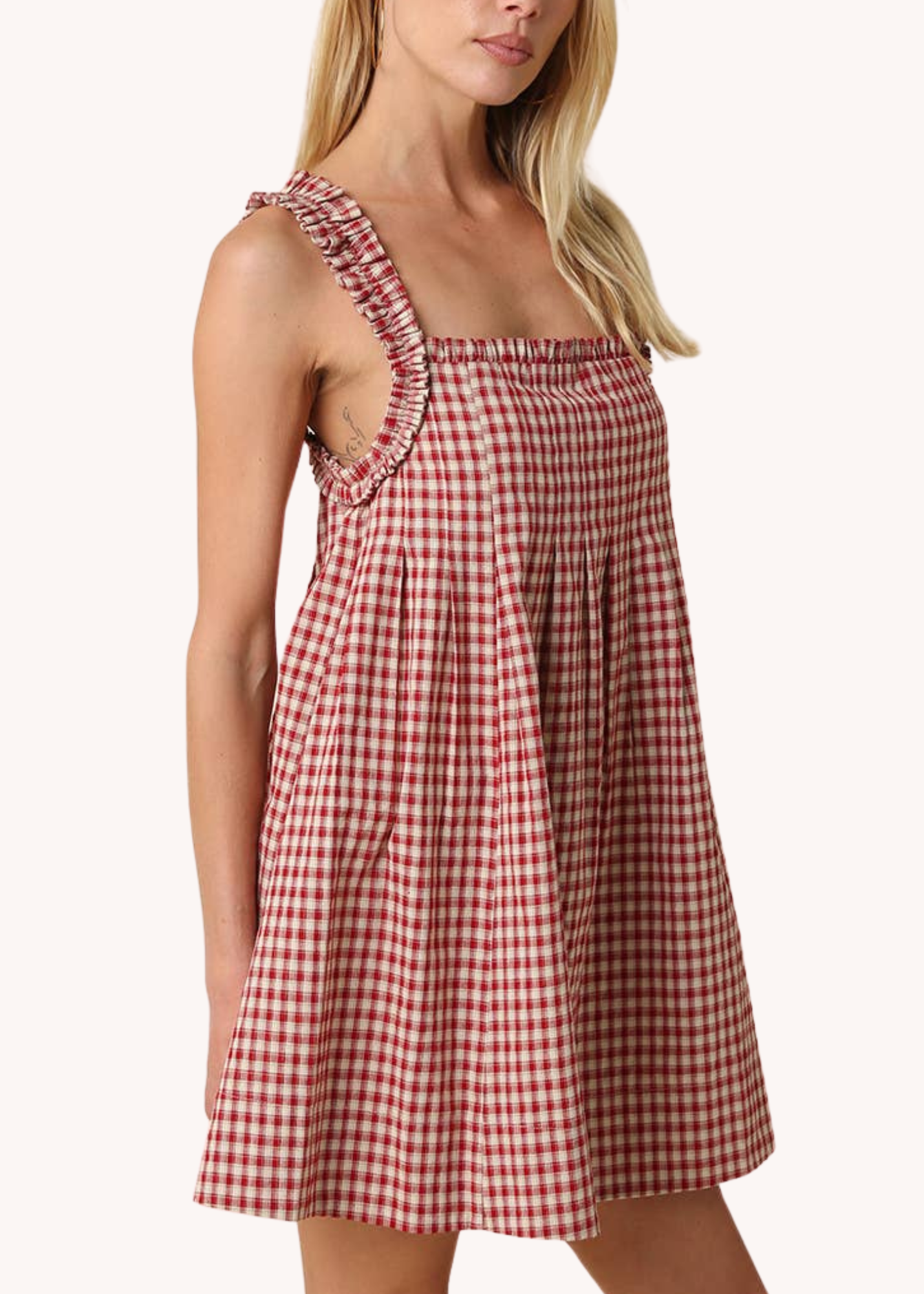 Ruby Mini Dress in Red Gingham