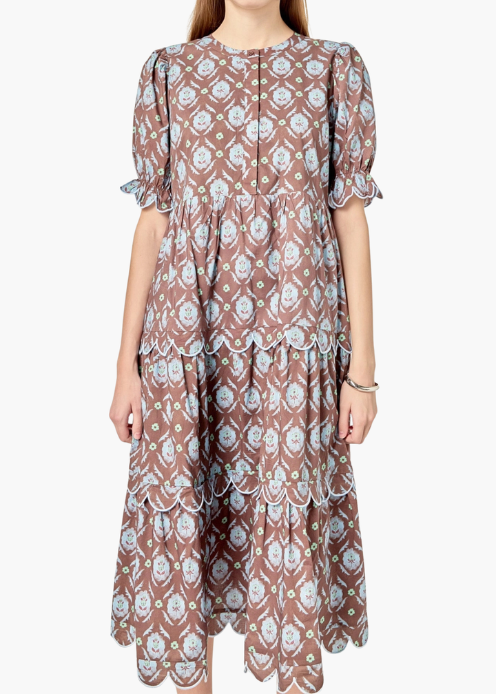 Margaux Scallop Midi Dress