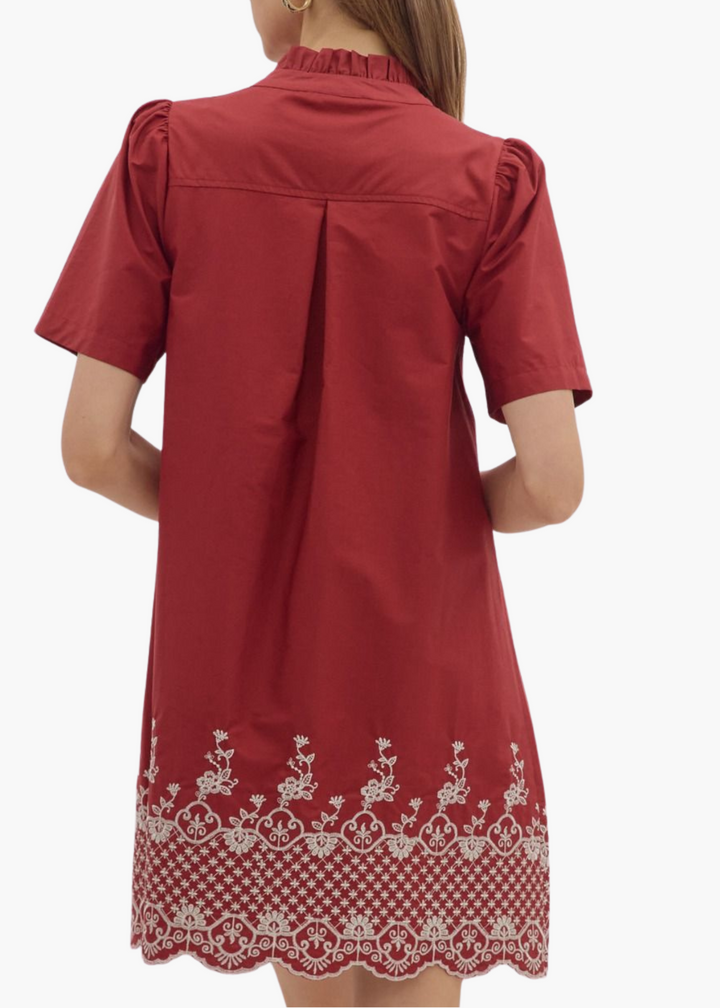 Hannah Mini Dress in Wine