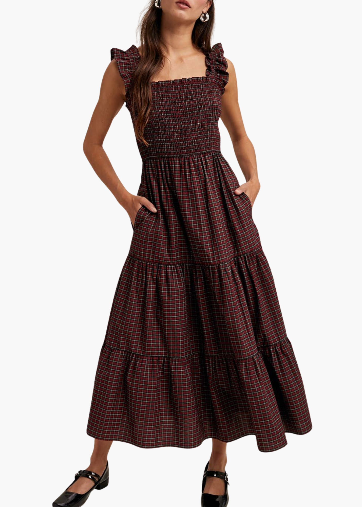 Miller Midi Dress in Plaid