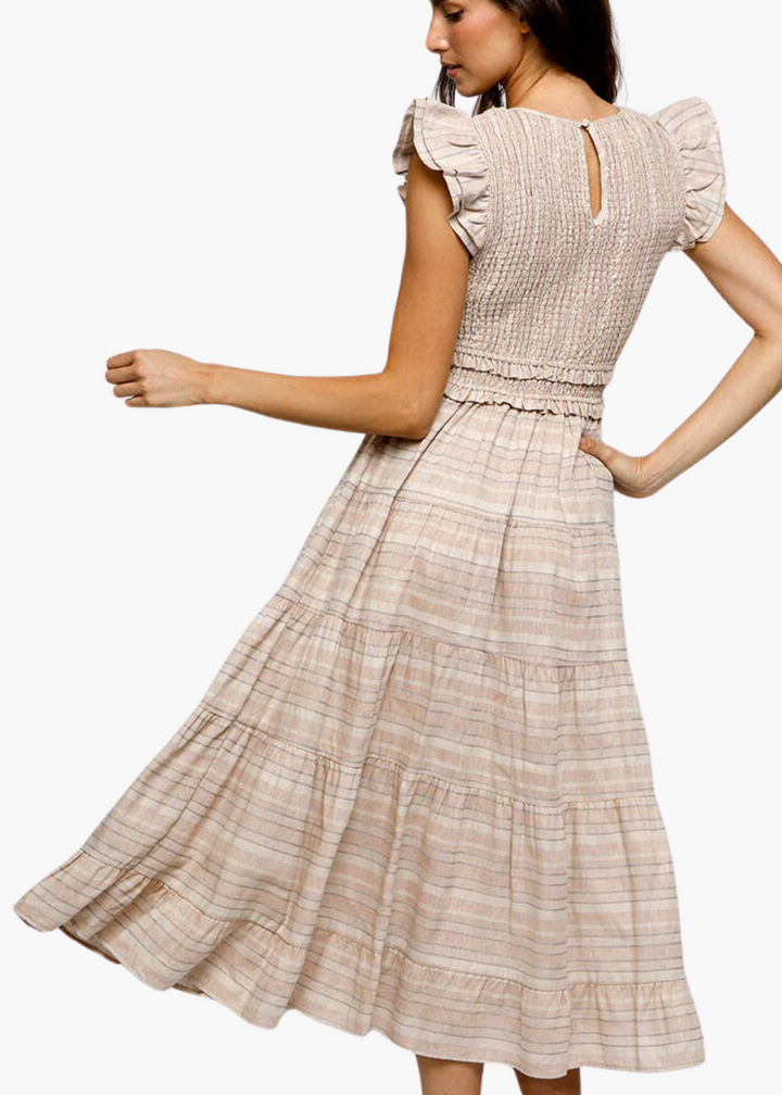 Erin Smocked Midi Dress