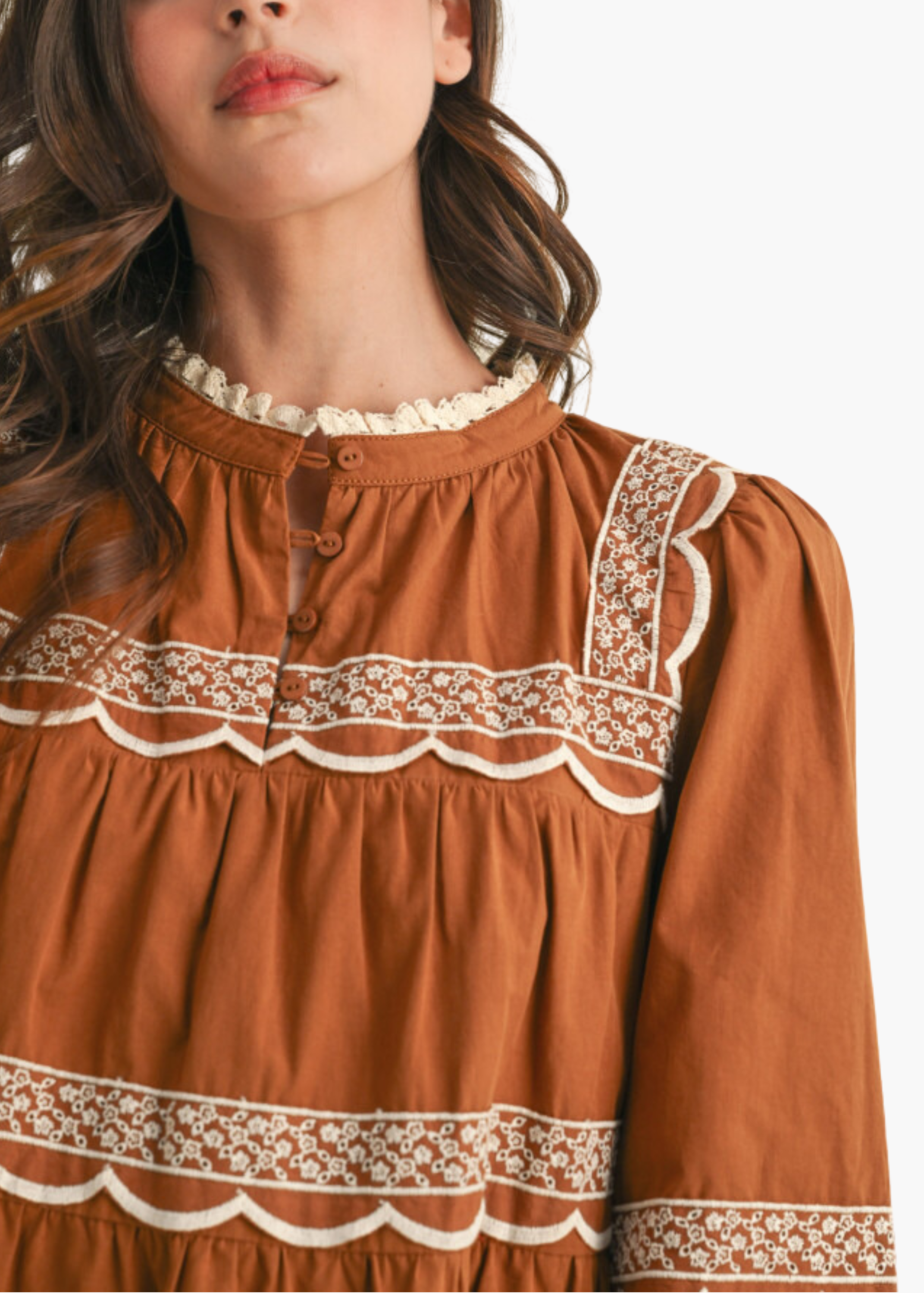 Whitney Mini Dress in Pecan