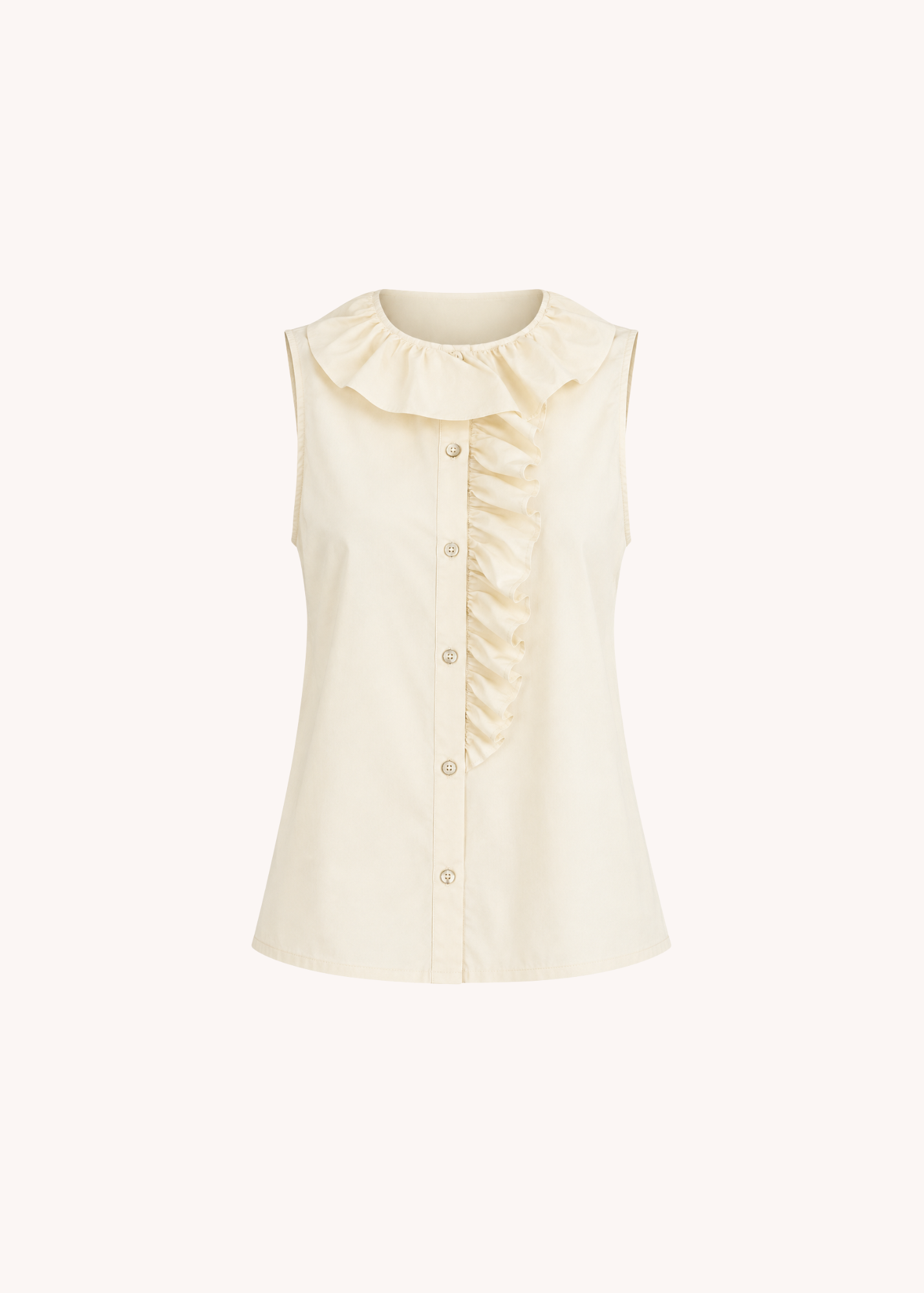 Cecil Cotton Ruffle Top in Cream