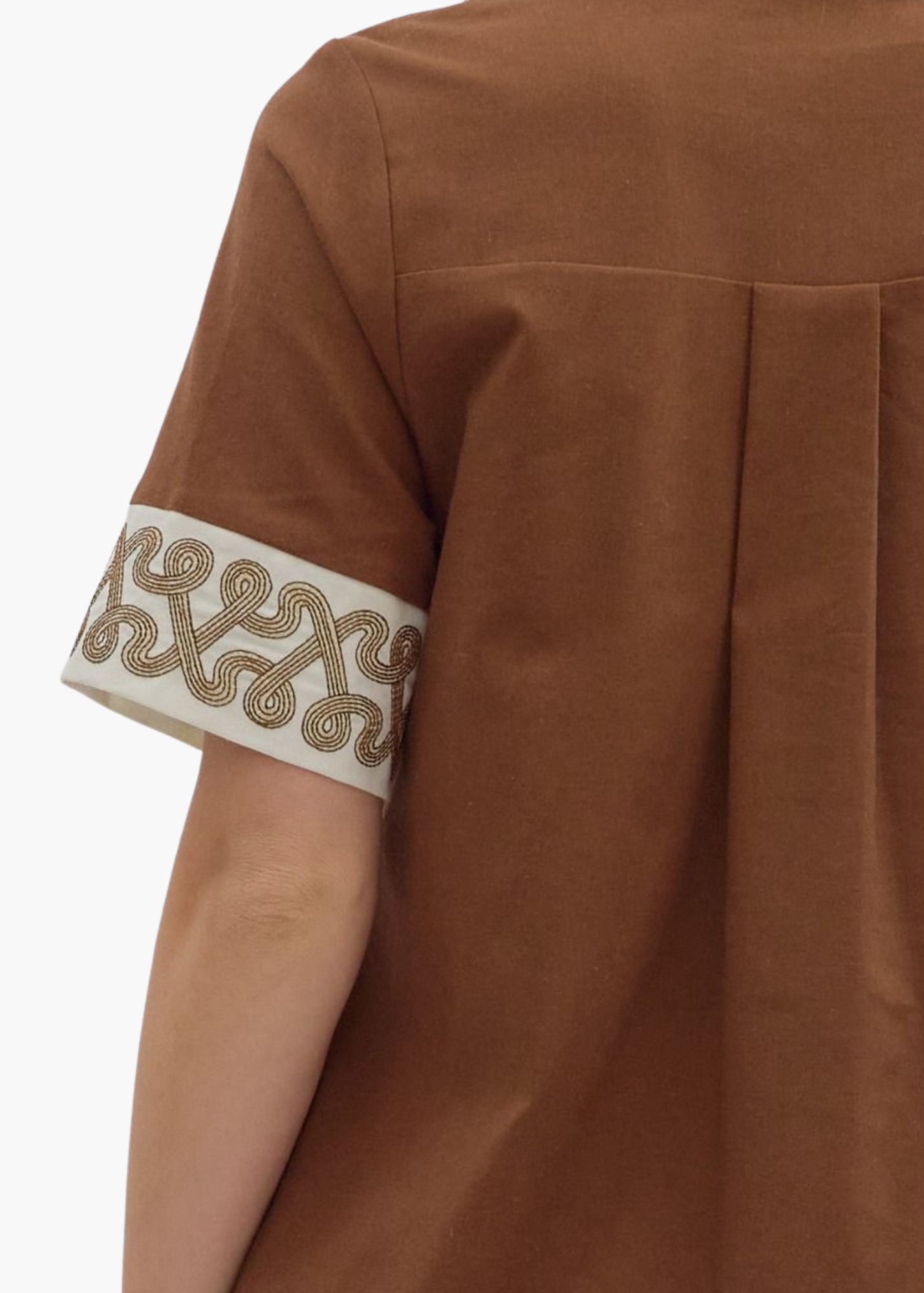 Laine Mini Dress in Brown