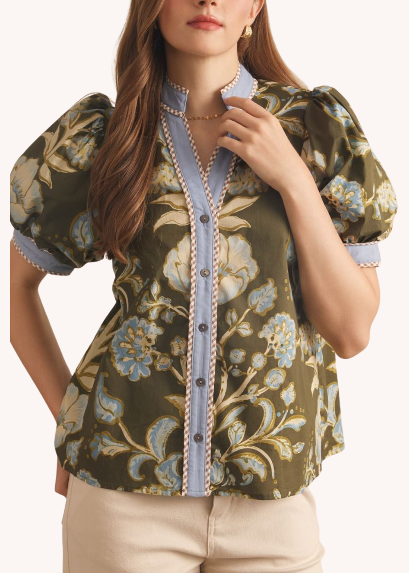 Rory Cotton Top in Olive
