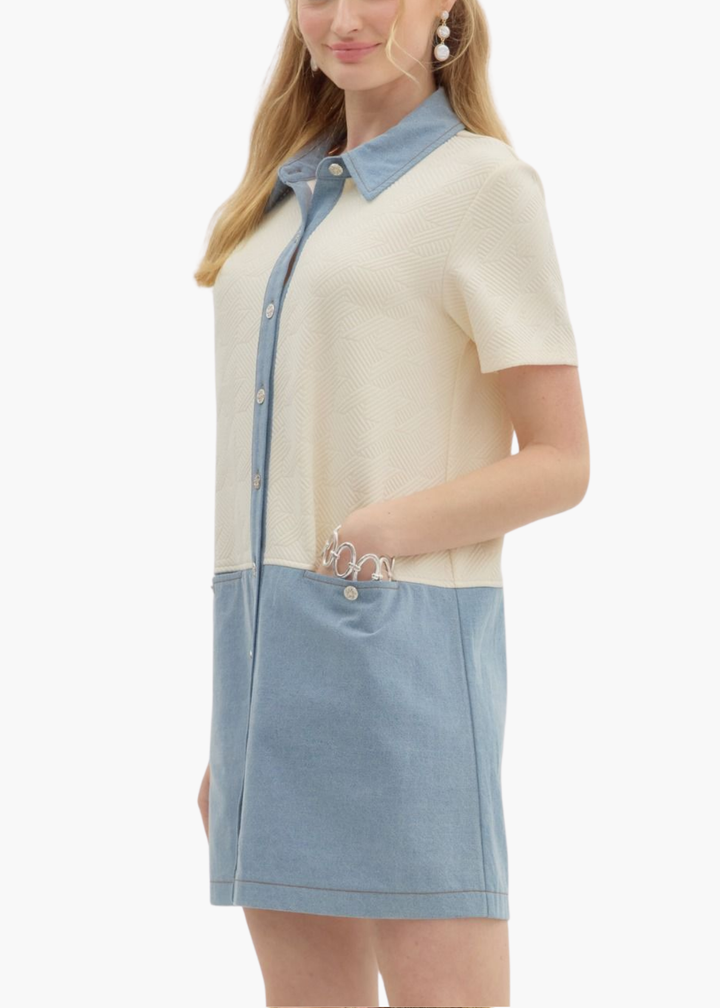 Quinn Mini Dress in Cream