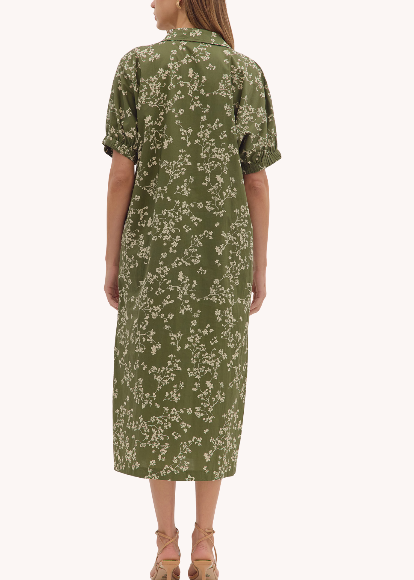 Catie Midi Dress in Olive
