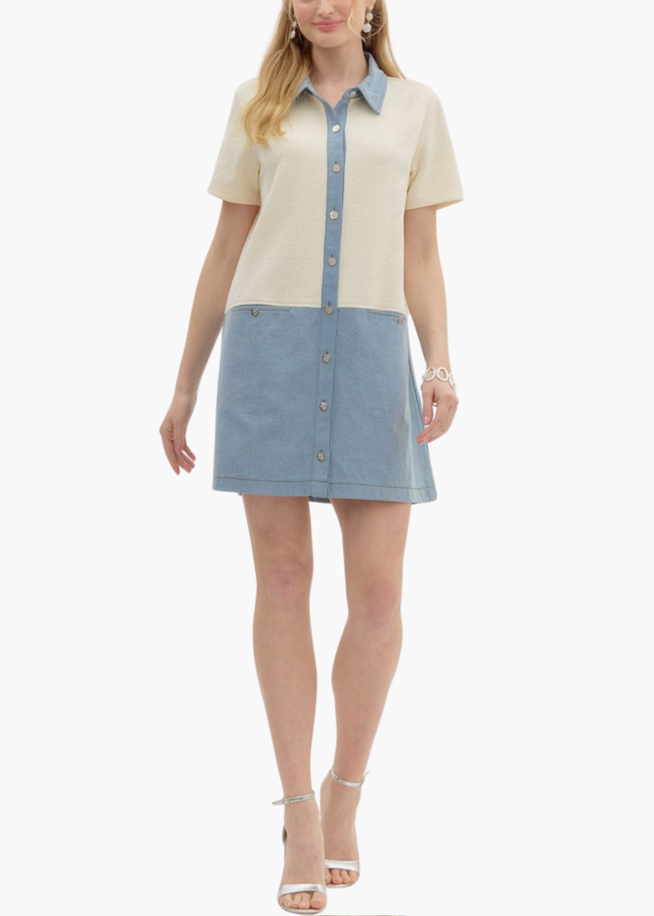 Quinn Mini Dress in Cream