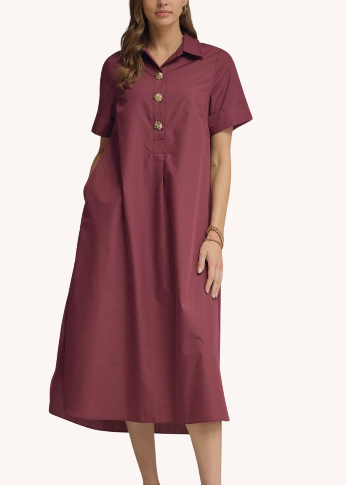 Sloane Midi Dress in Wine