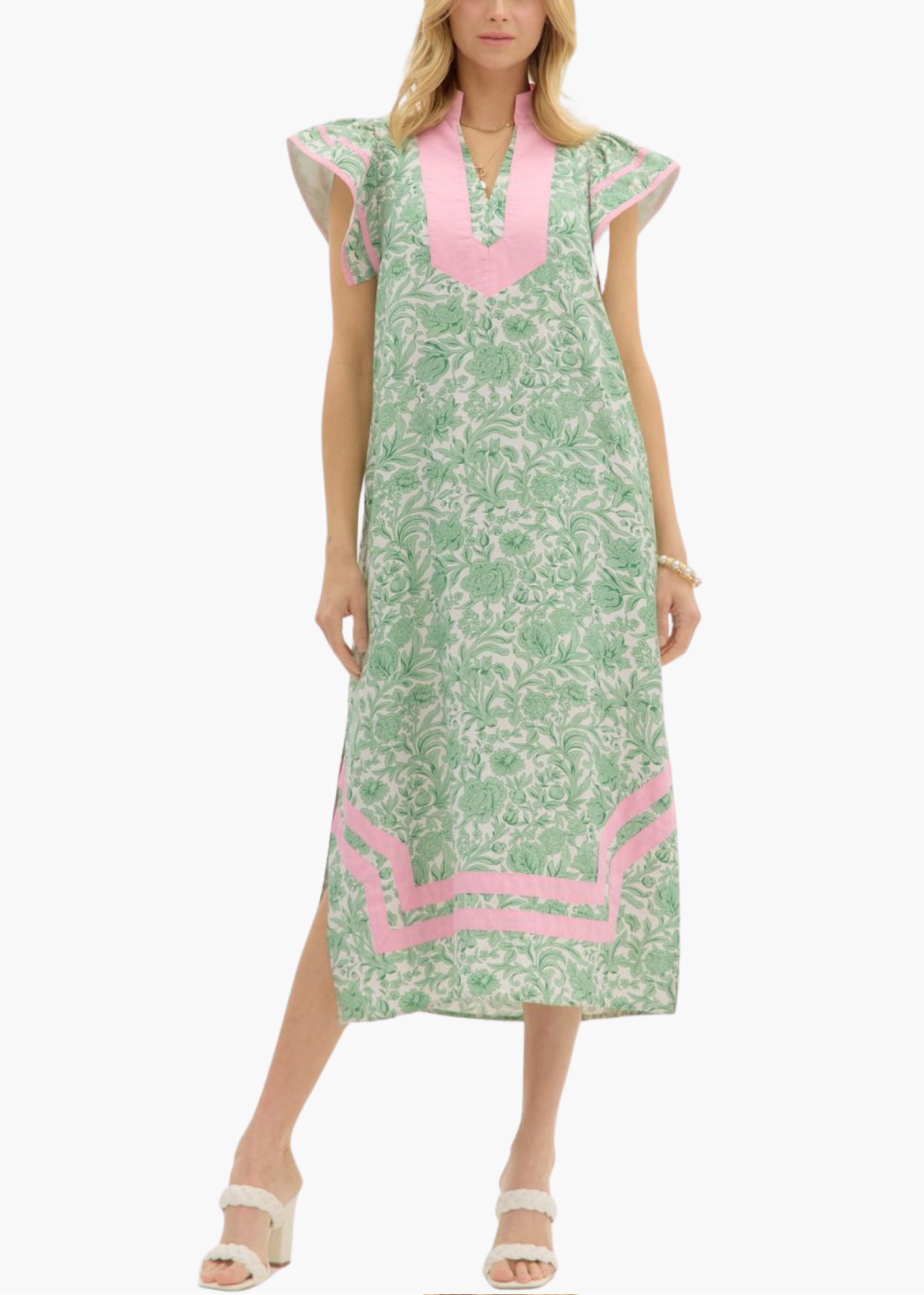 Lily Midi Dress in Green