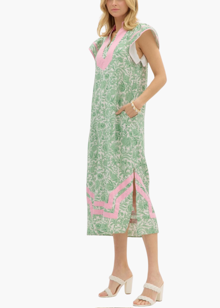 Lily Midi Dress in Green