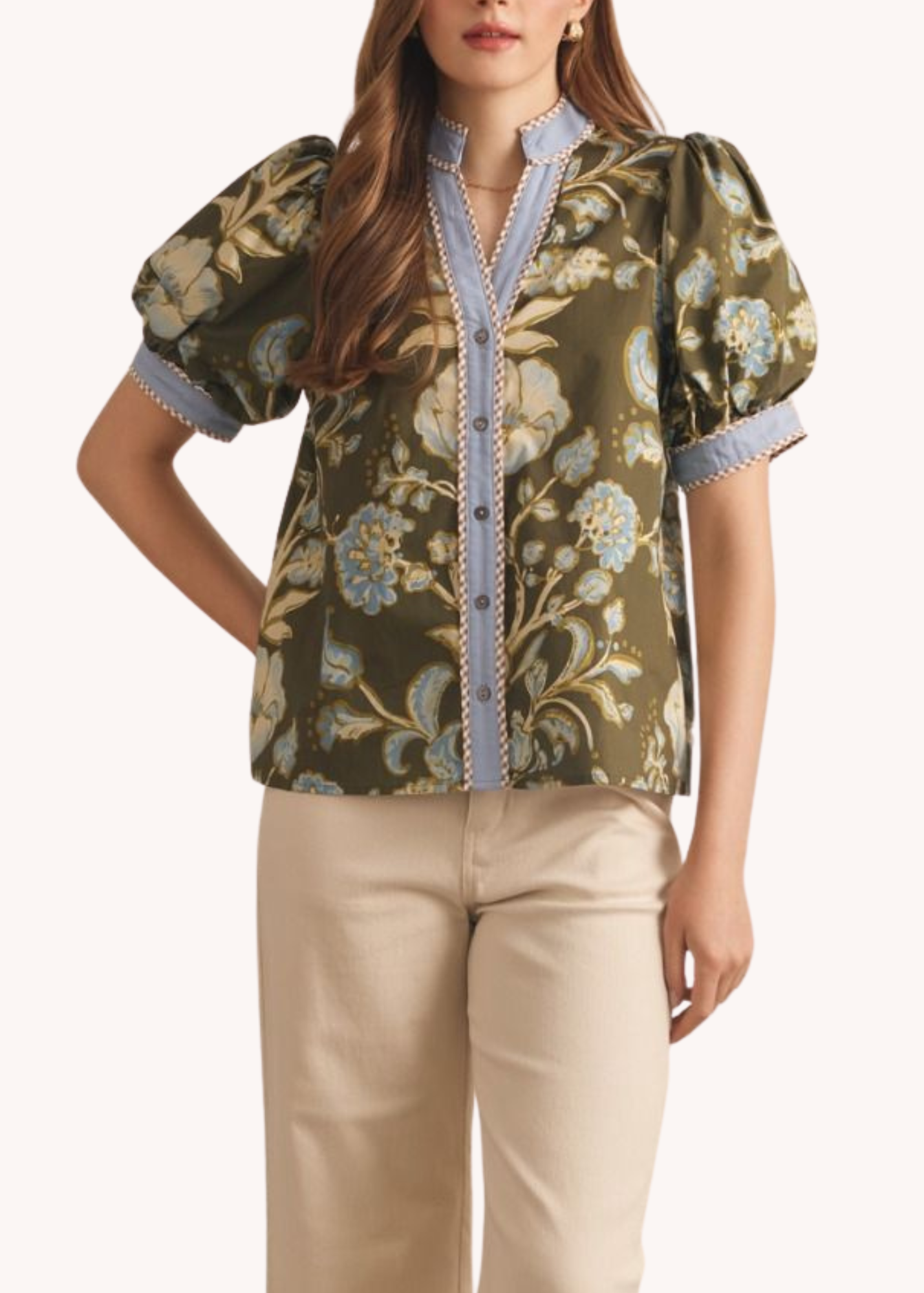 Rory Cotton Top in Olive