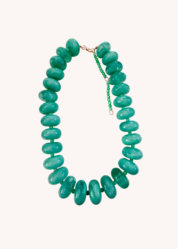 Bailey Chunky Beaded Necklace in Turquoise