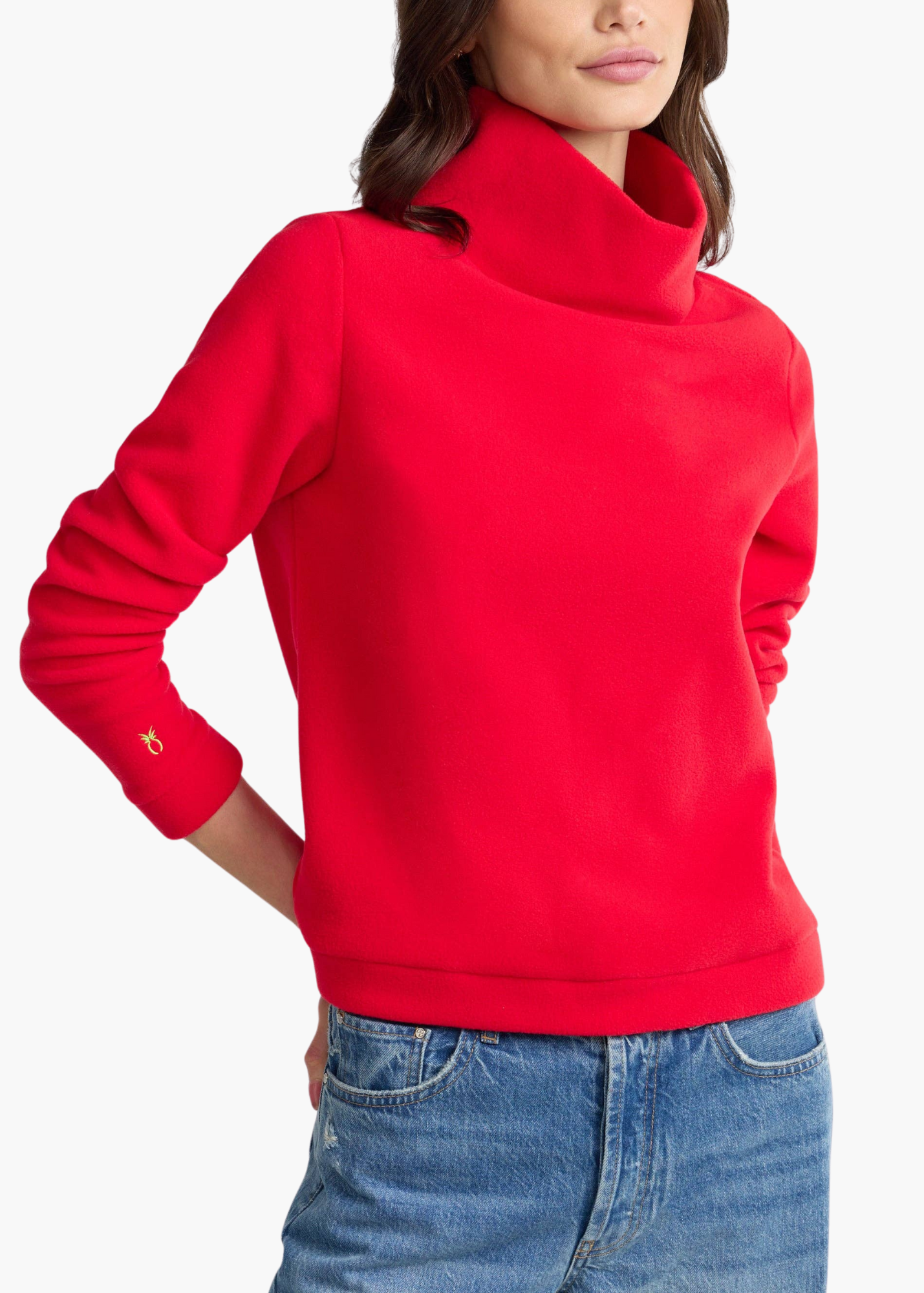 Park Slope Turtleneck in Cherry Red