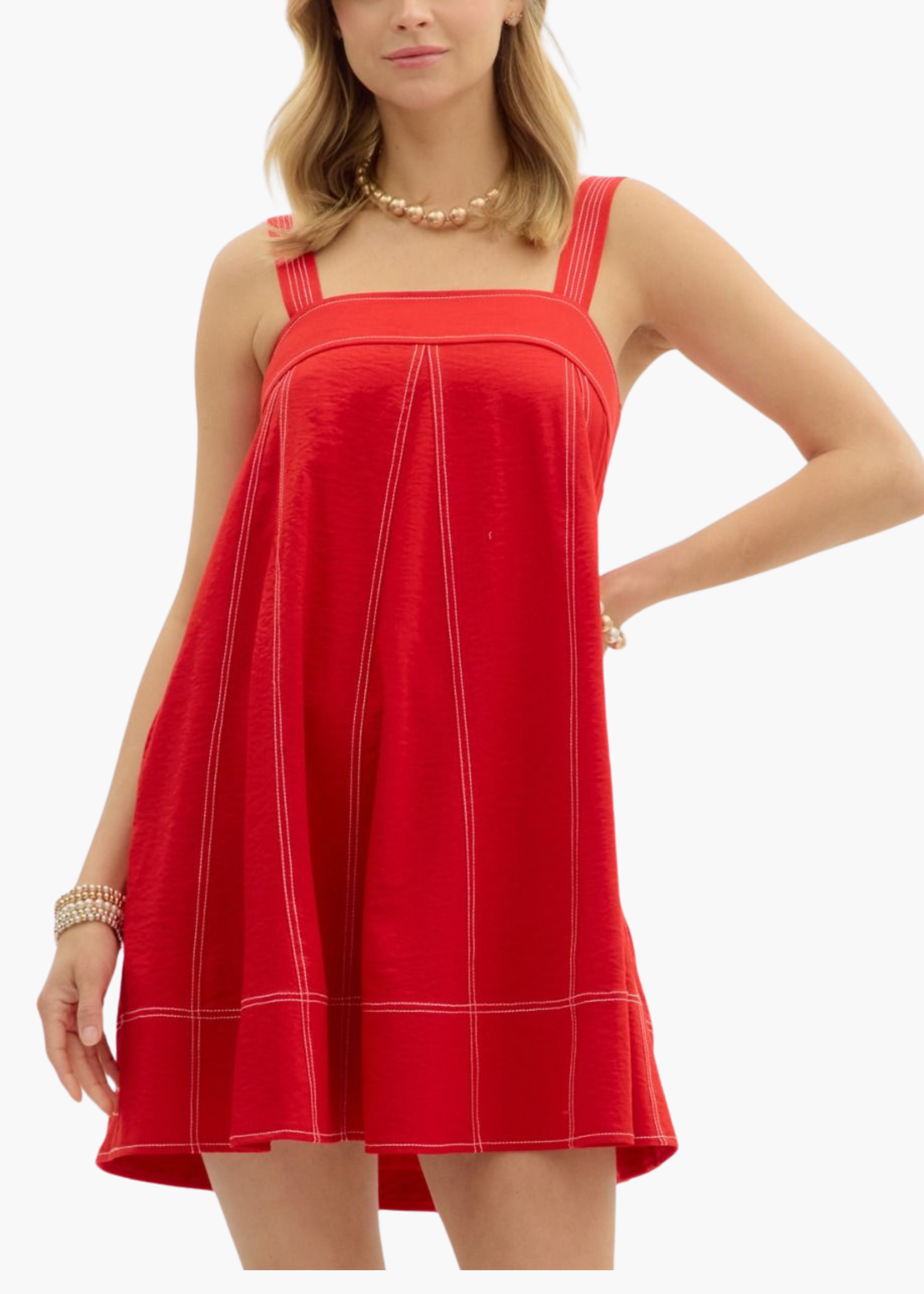 Kendall Mini Dress in Red