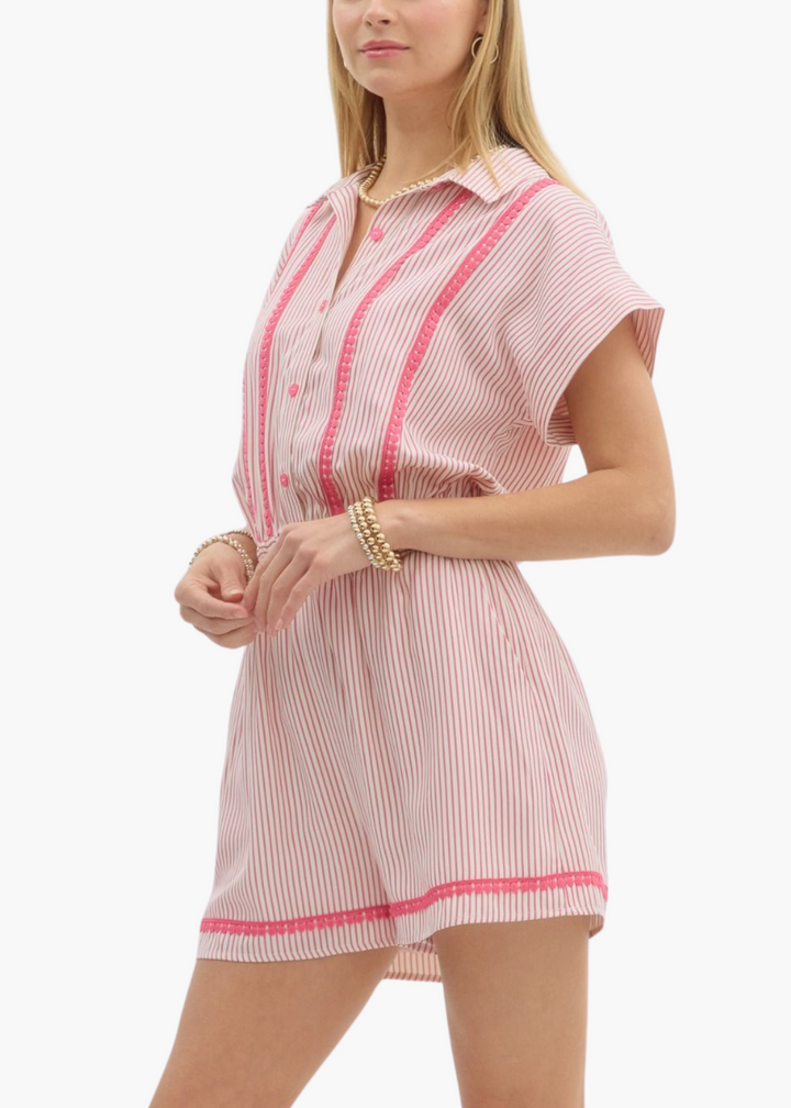 Shelby Romper in Pink