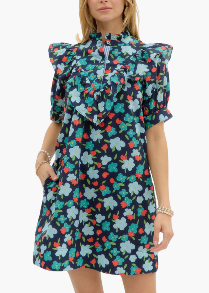 Estelle Mini Dress in Navy