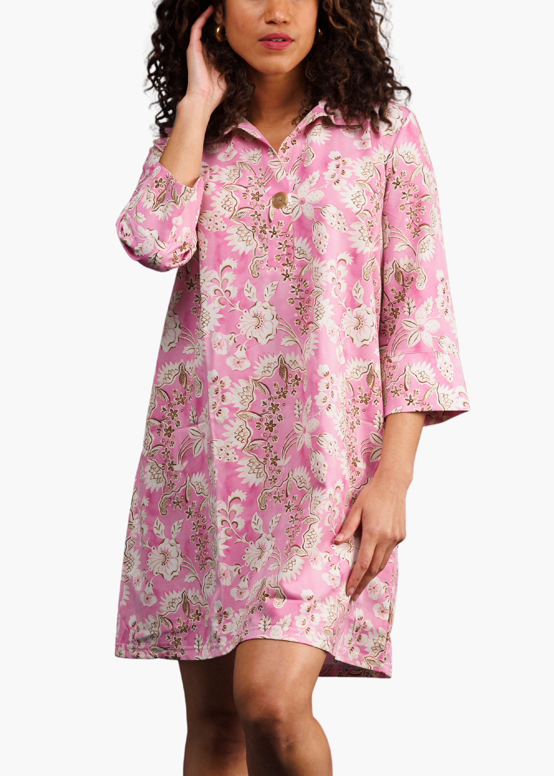 Sophia Tunic Dress in Petunia Patiserrie