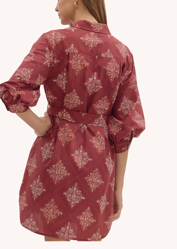 Millie Dress in Burgundy