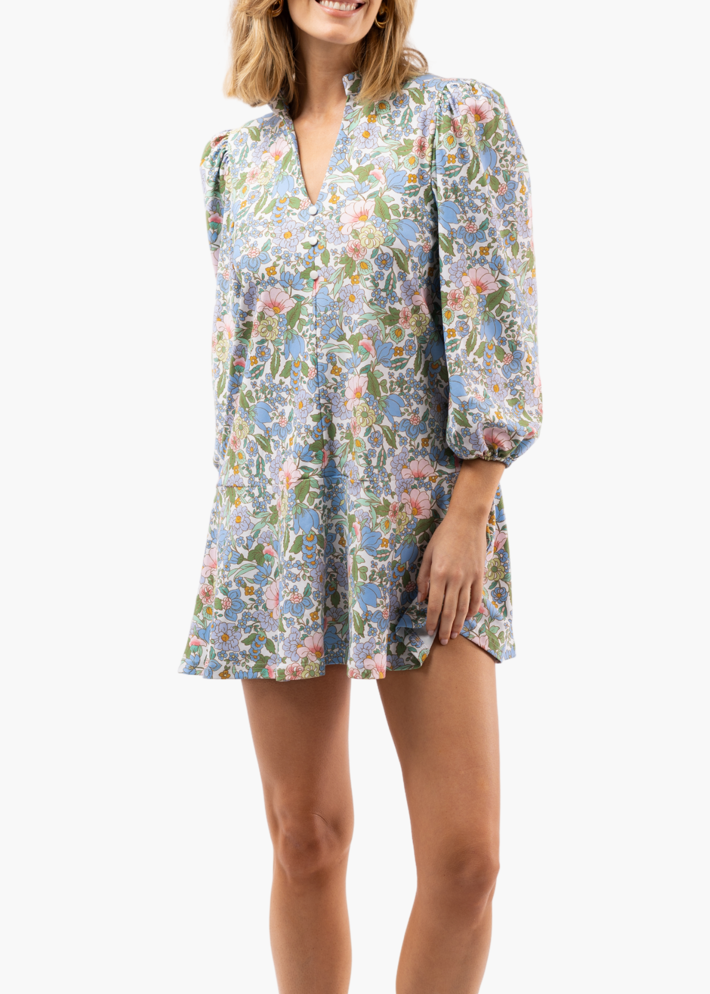 Hazel Dress in Forget Me Not