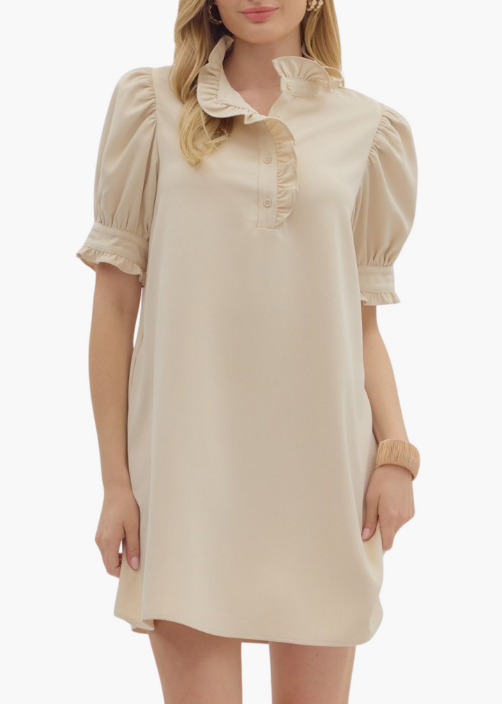 Esther Mini Dress in Cream