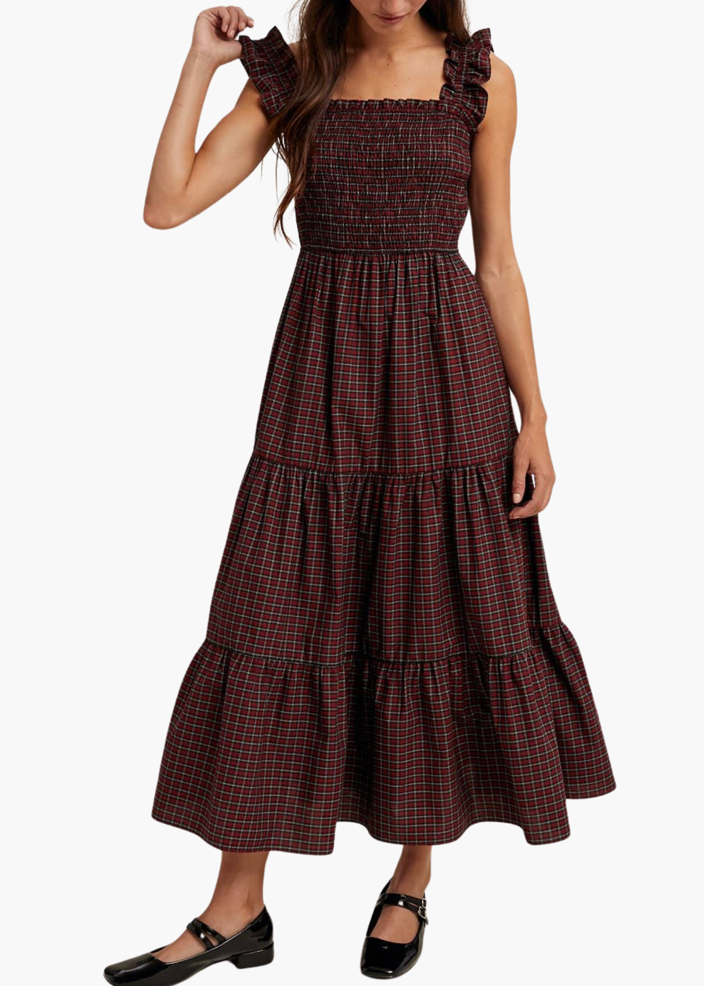 Miller Midi Dress in Plaid