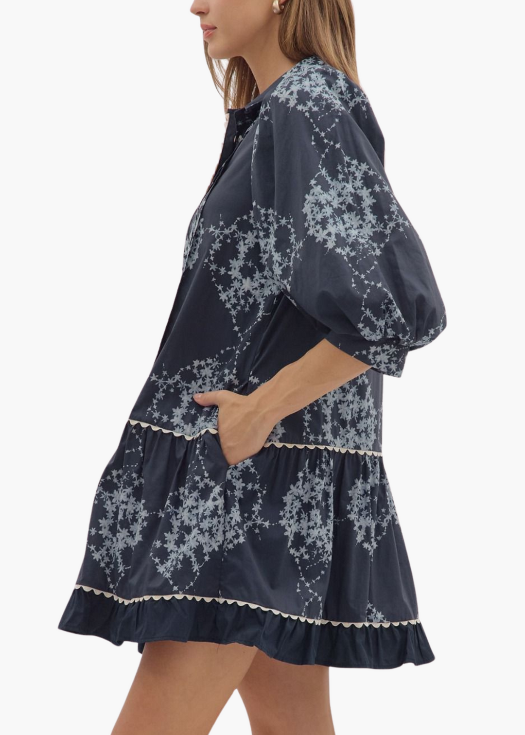 Marion Mini Dress in Navy