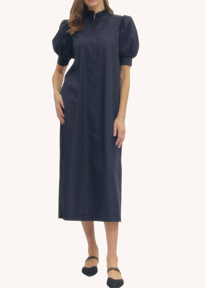 Colette Midi Dress in Navy
