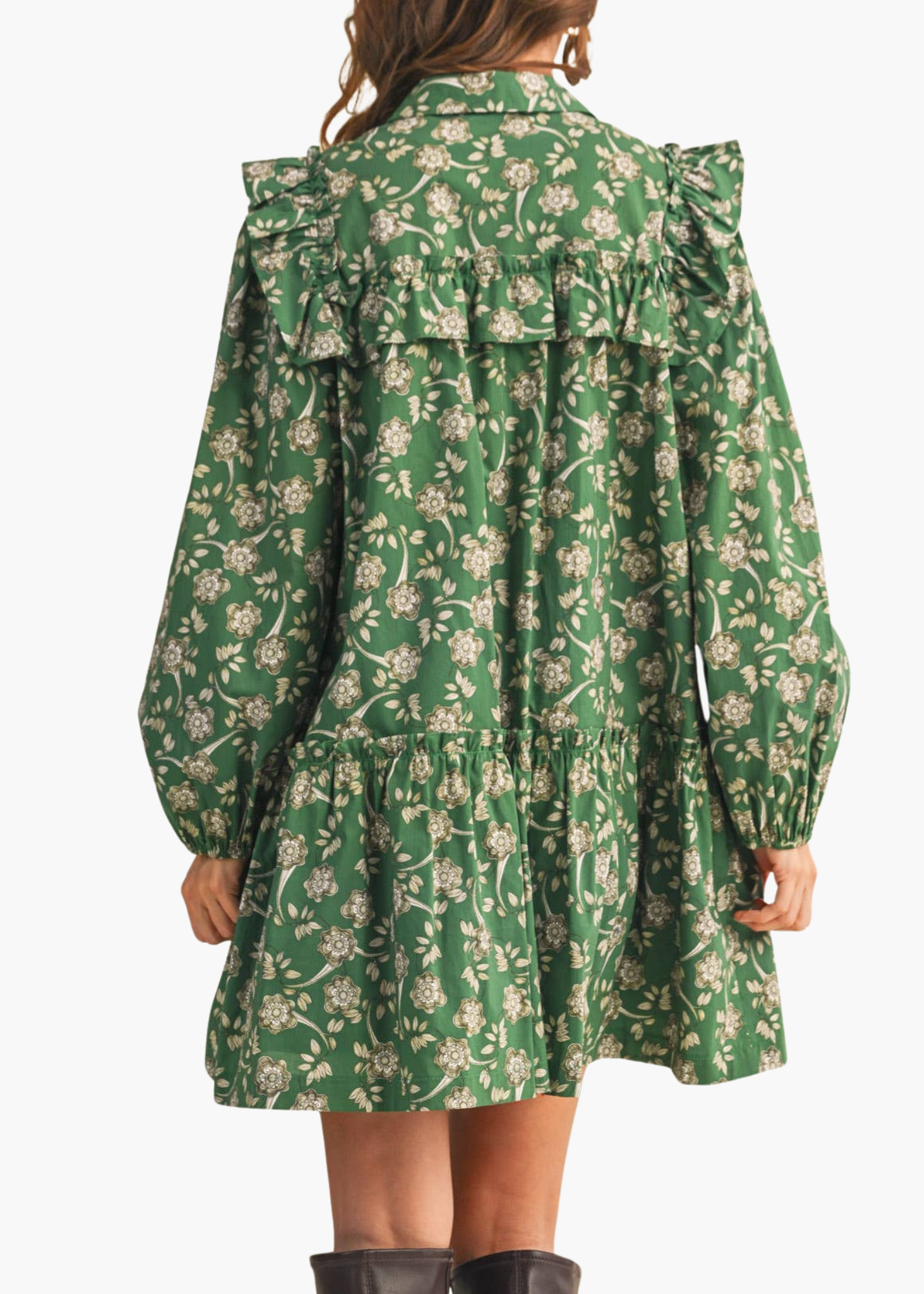 Genevieve Mini Dress in Green