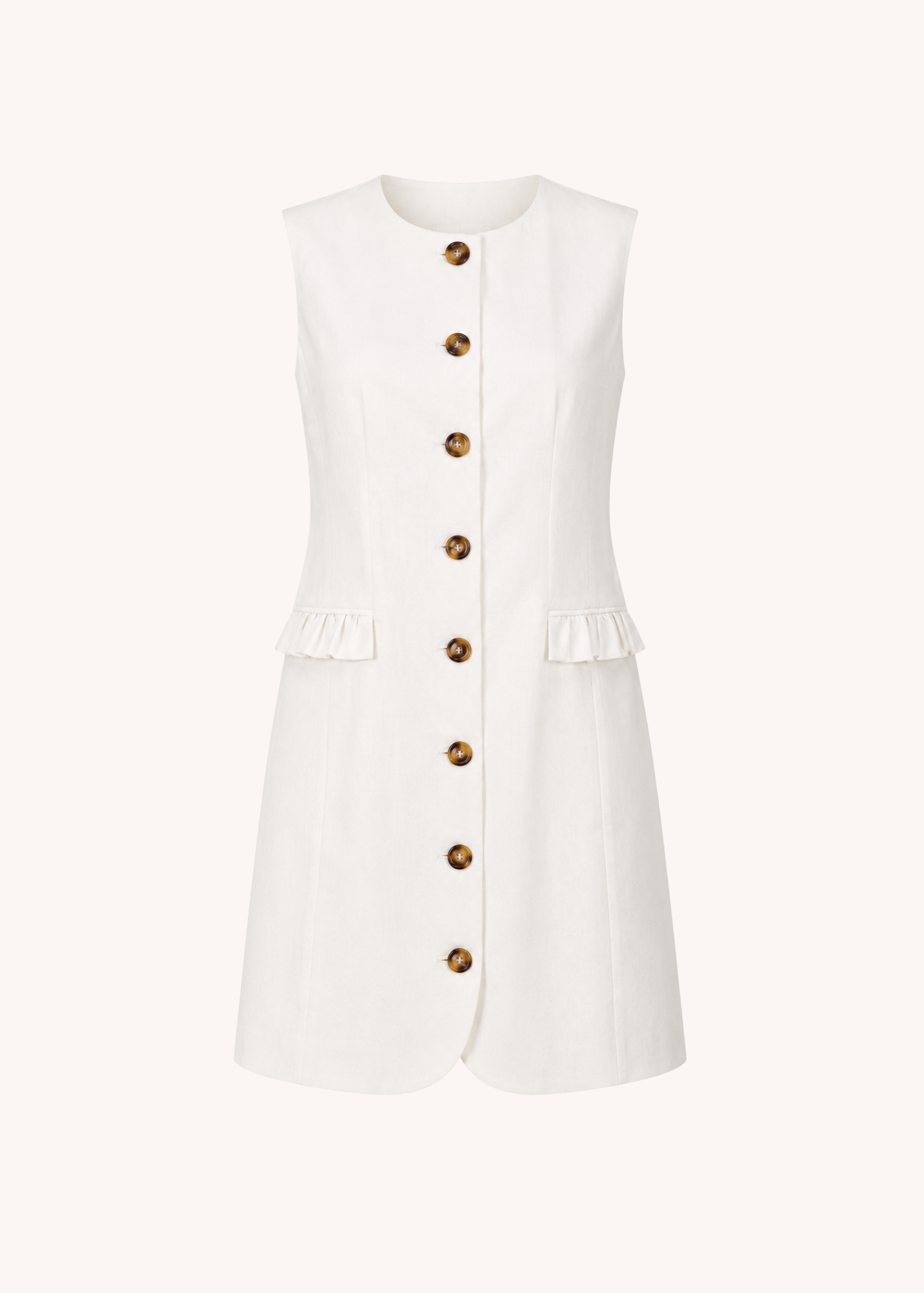 Amelia Mini Shift Dress in White
