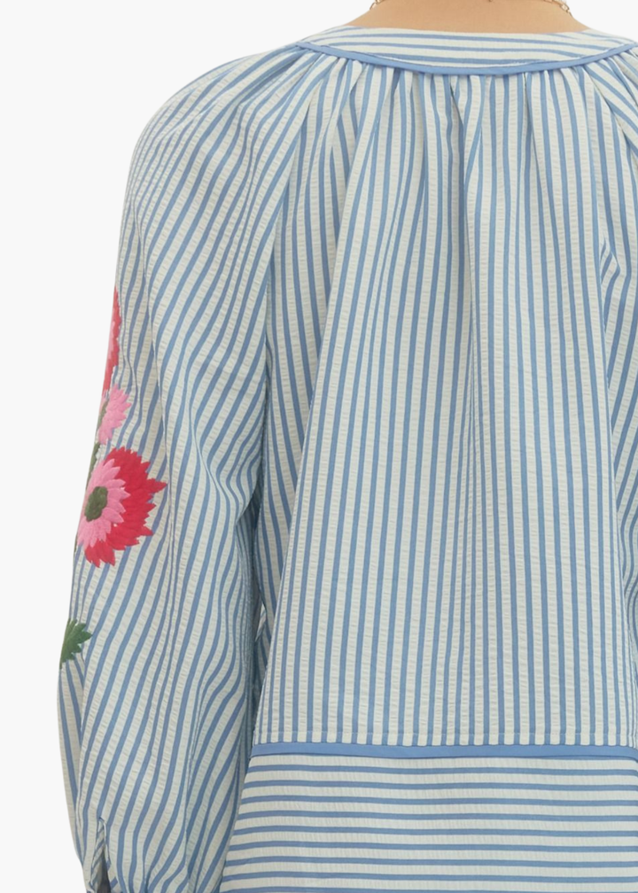 Jaipur Floral Top in Blue