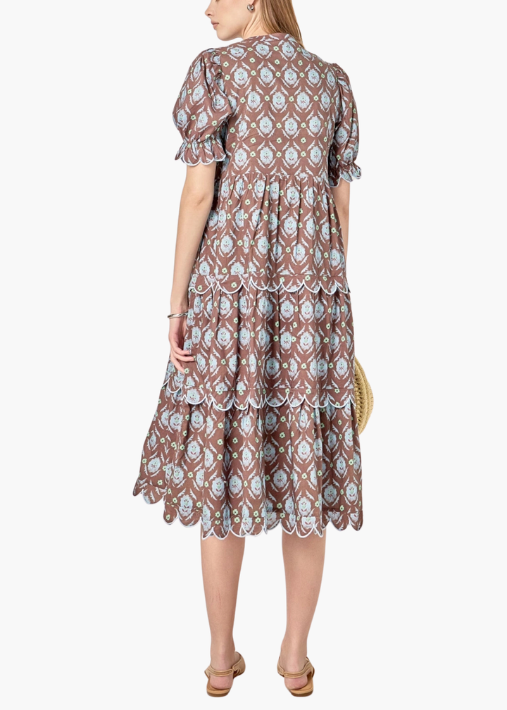 Margaux Scallop Midi Dress