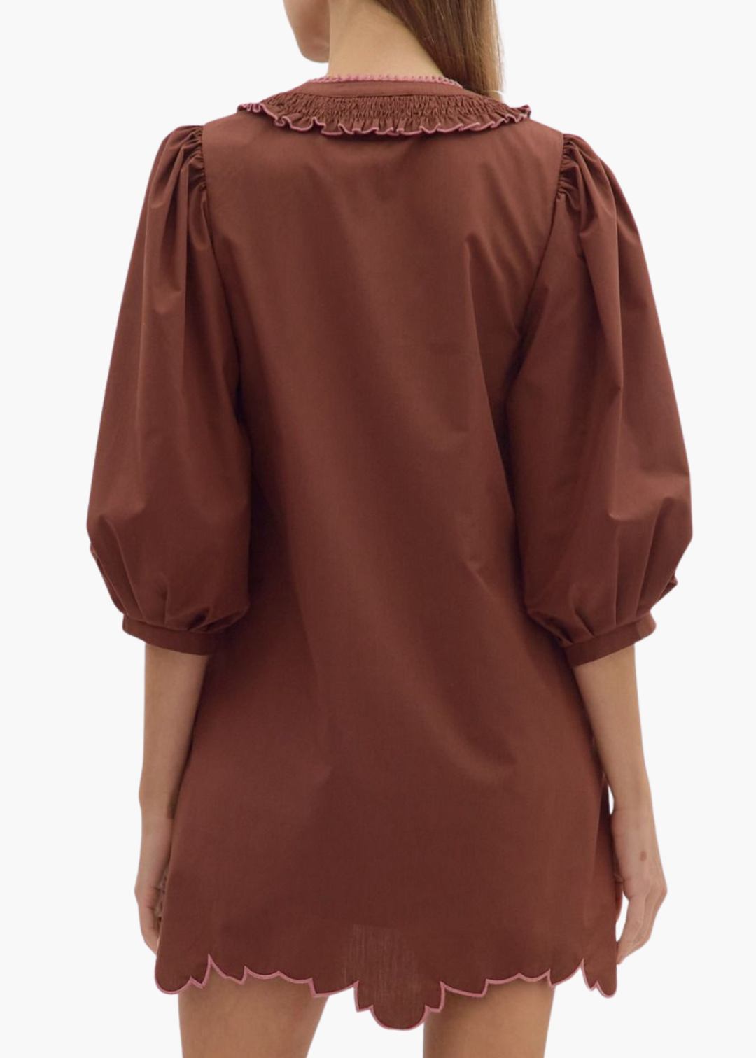 Newberry Mini Dress in Chocolate