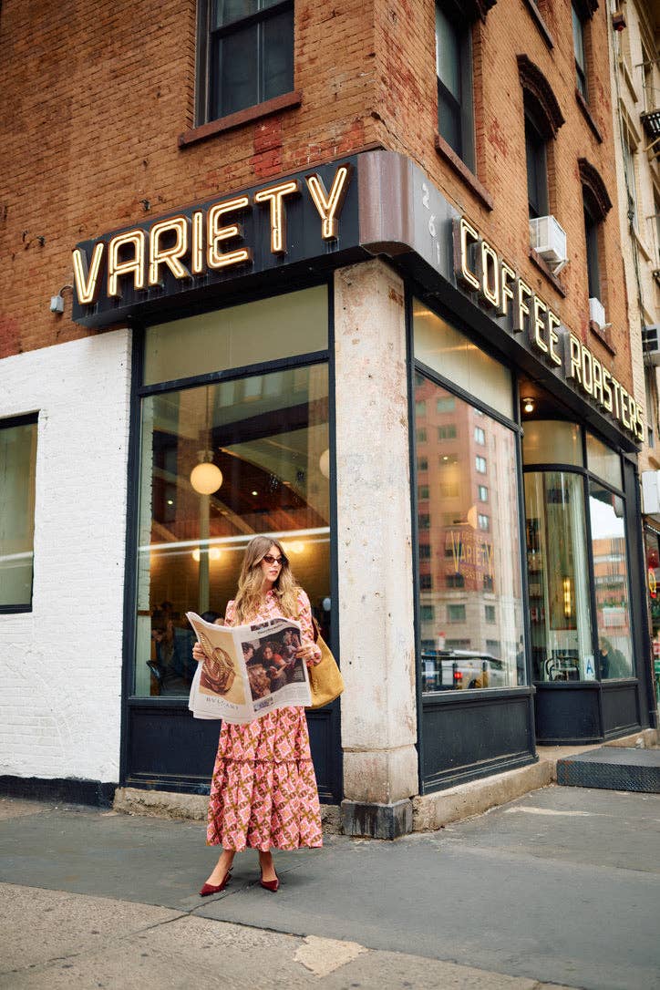 Banyan Long Sleeve Dress in Farmhouse Pink