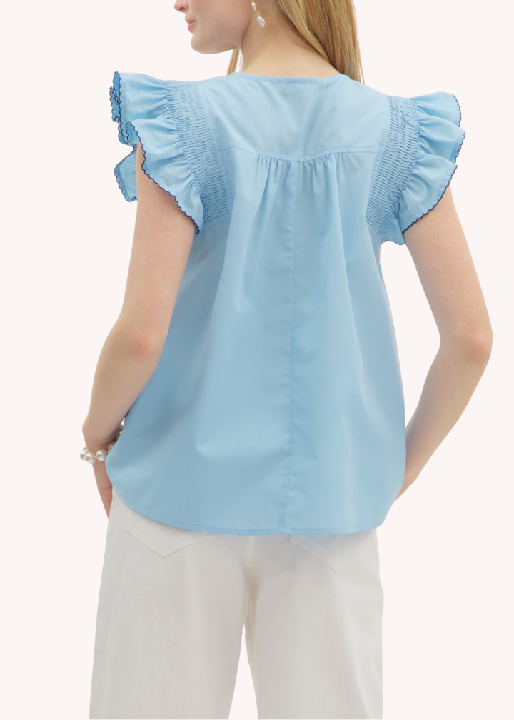 Luna Top in Chambray