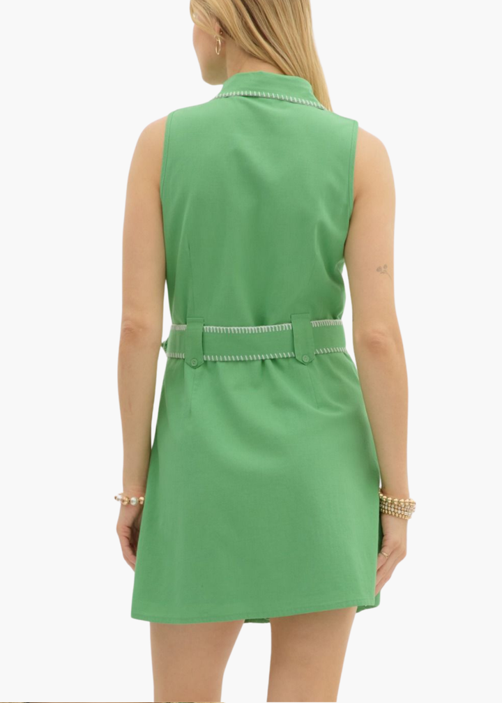 Eden Mini Dress in Green