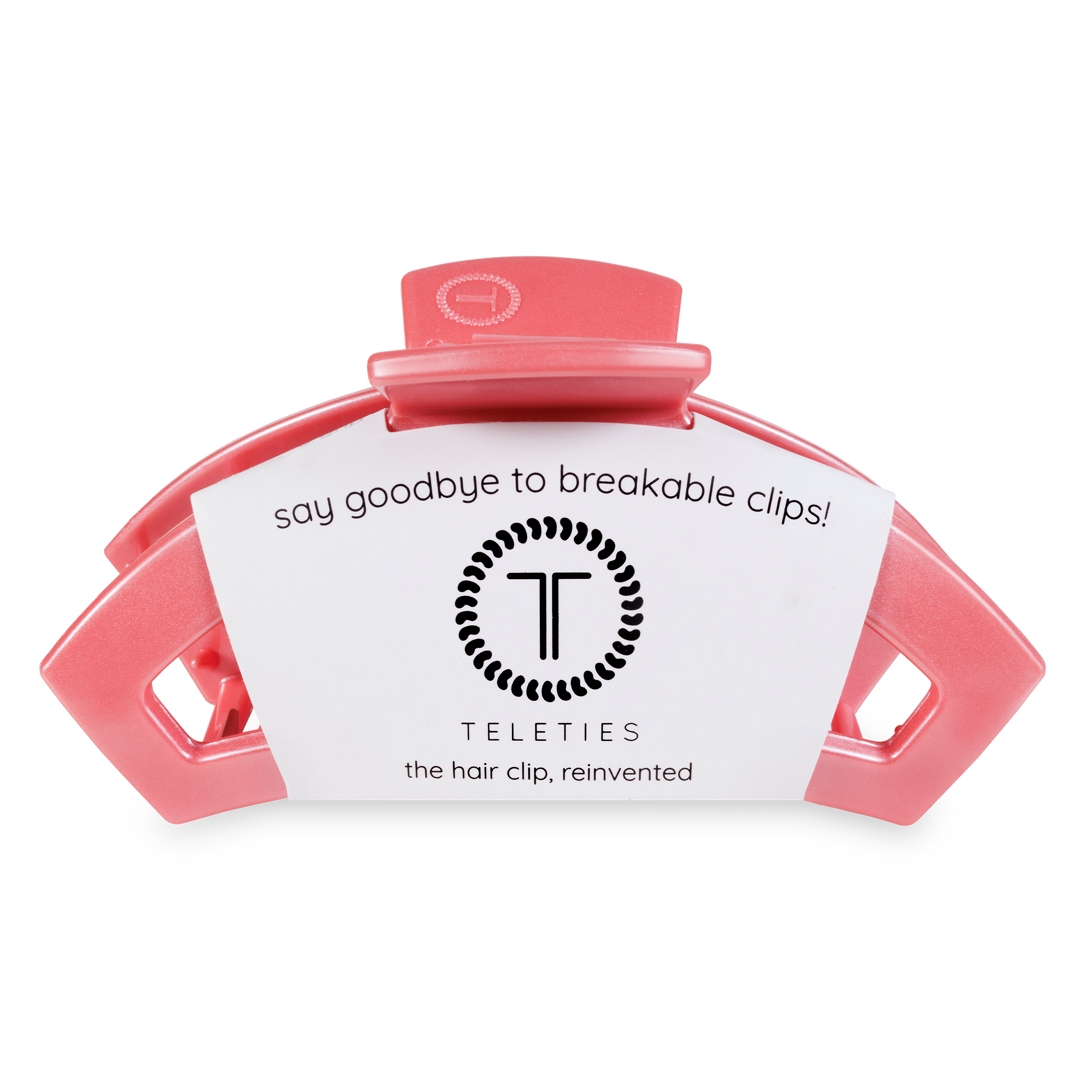 Open Hair Clip in Calming Coral